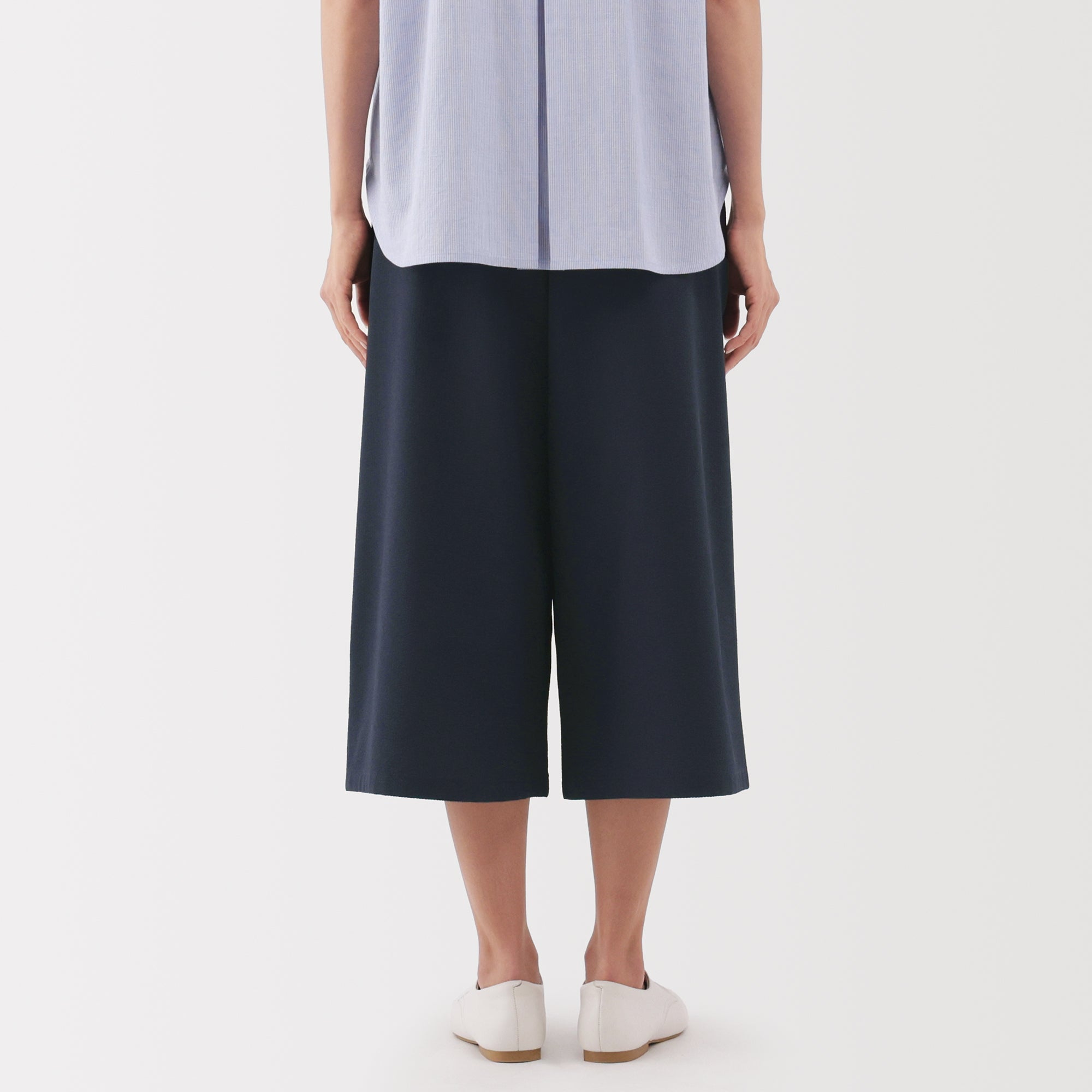 Women's Breathable Seersucker Easy Cropped Pants