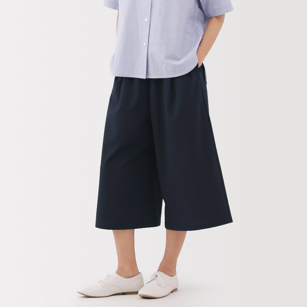 Women's Breathable Seersucker Easy Cropped Pants