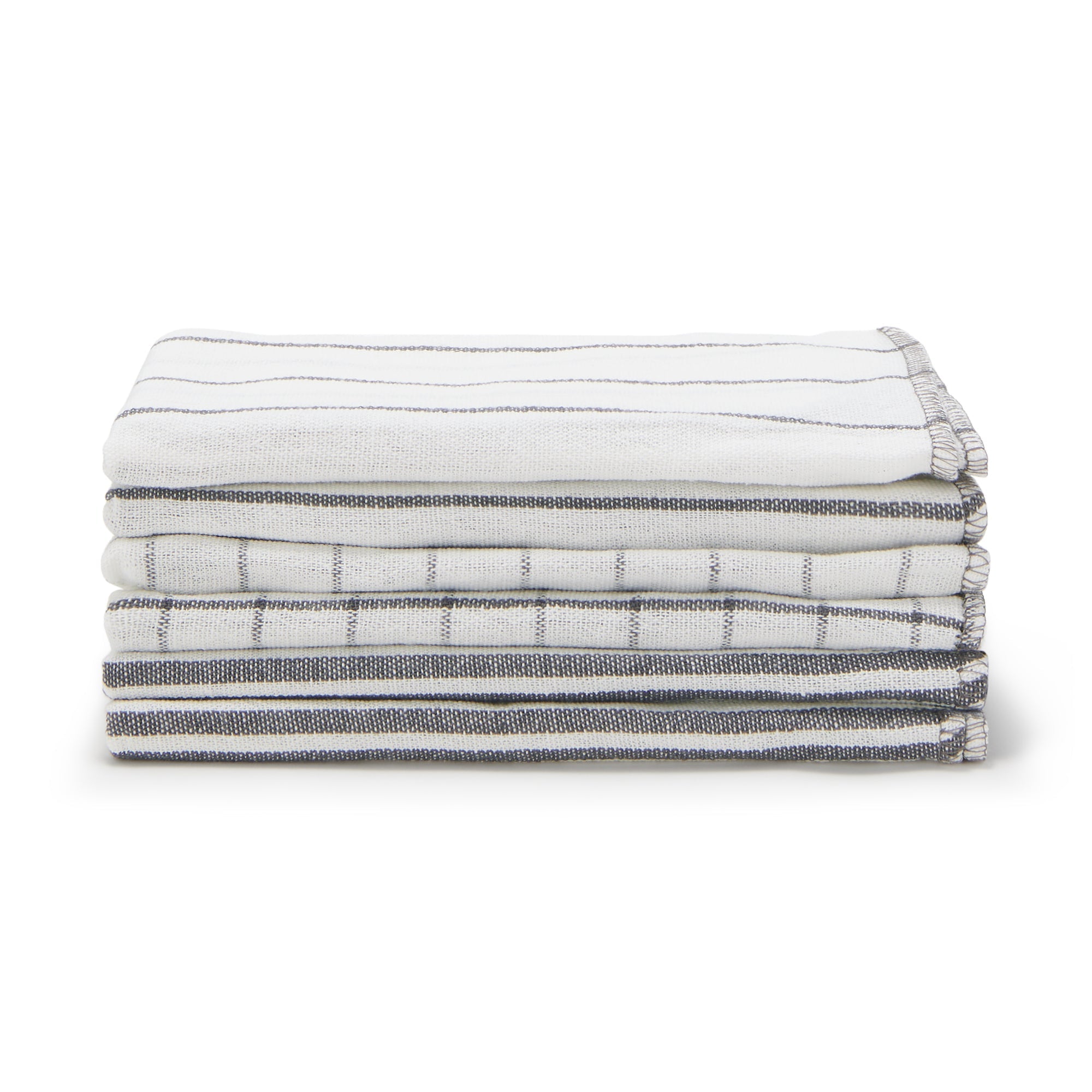 Indian Cotton Kitchen Cloths - Charcoal Gray 6 Pack