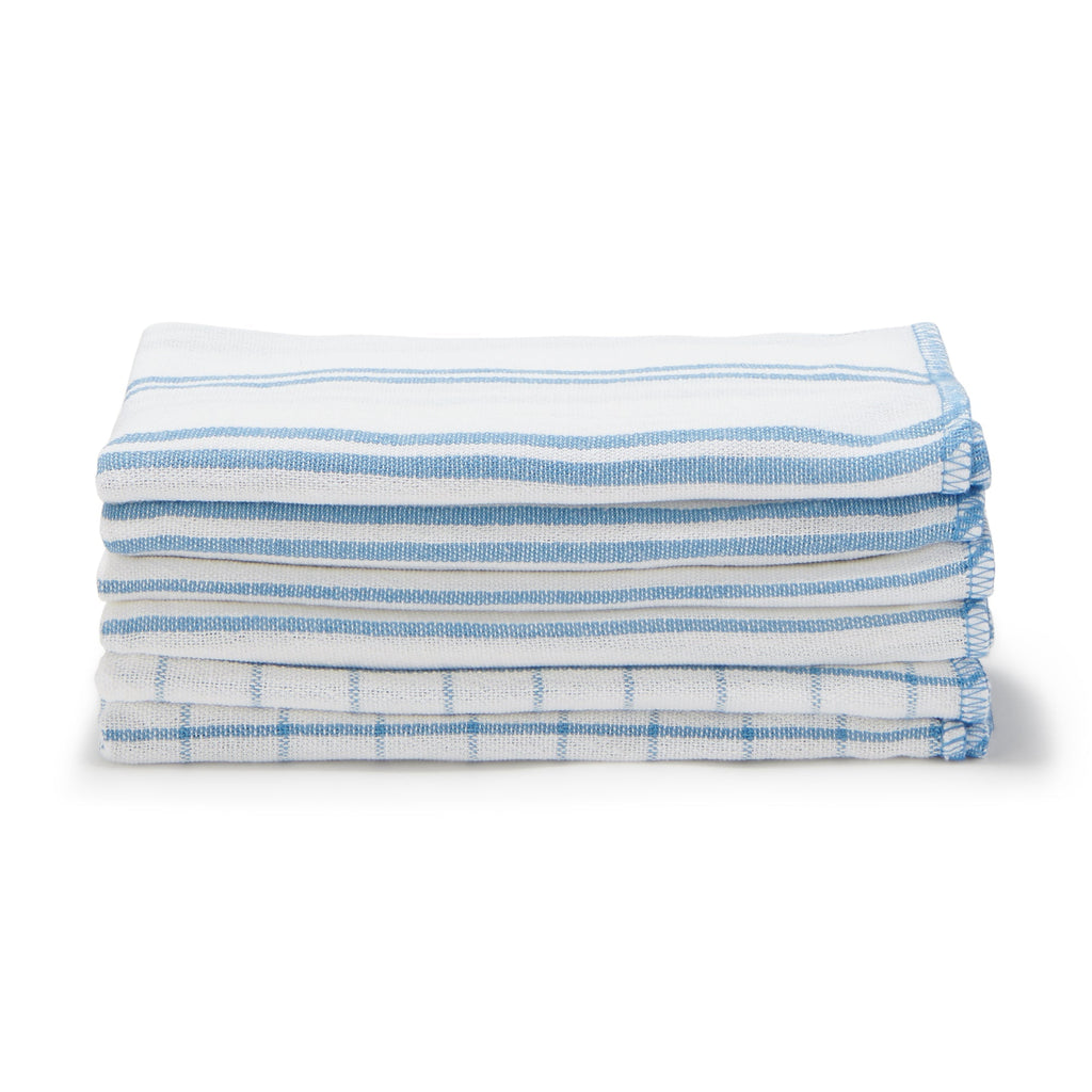 Indian Cotton Kitchen Cloths - Blue 6 Pack