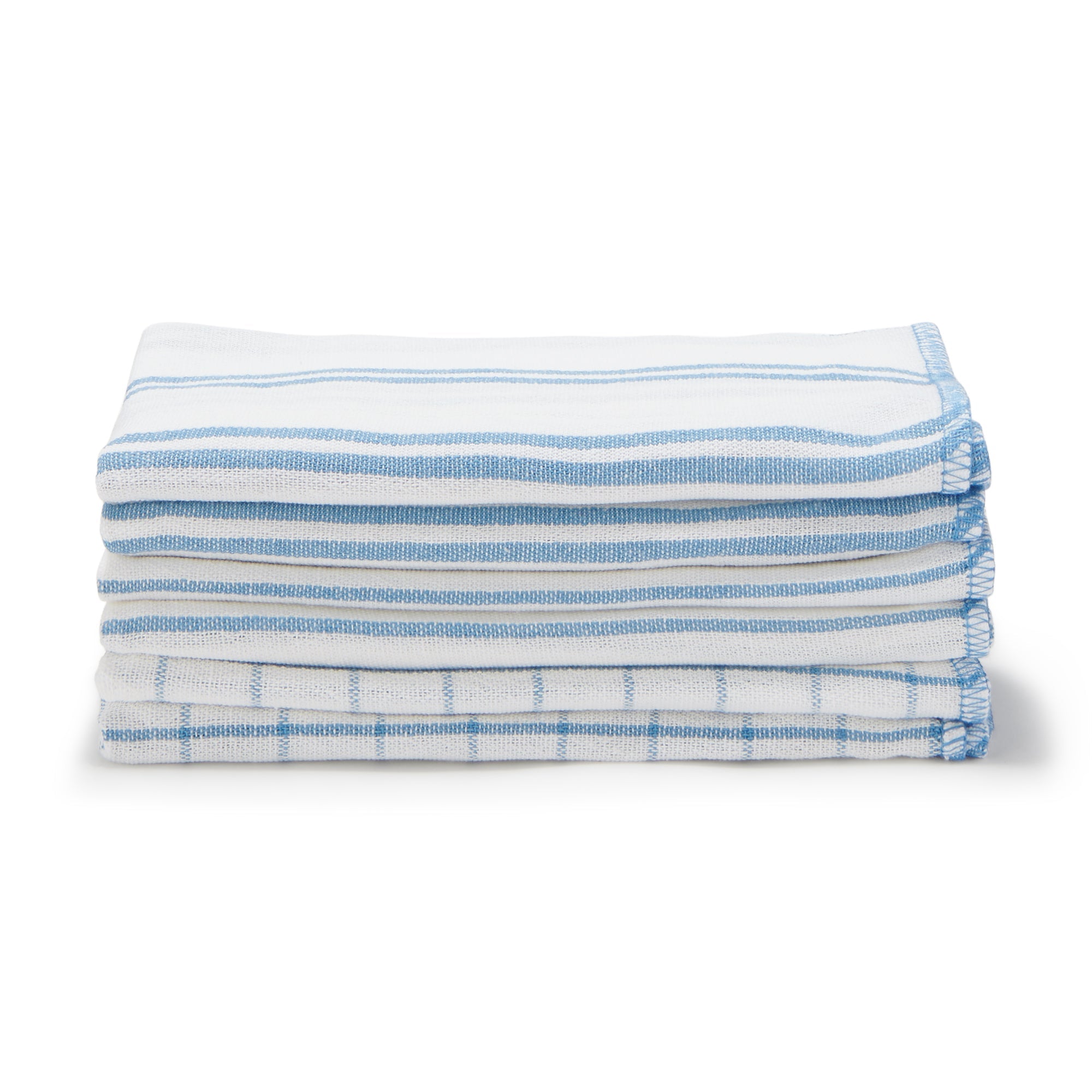 Indian Cotton Kitchen Cloths - Blue 6 Pack