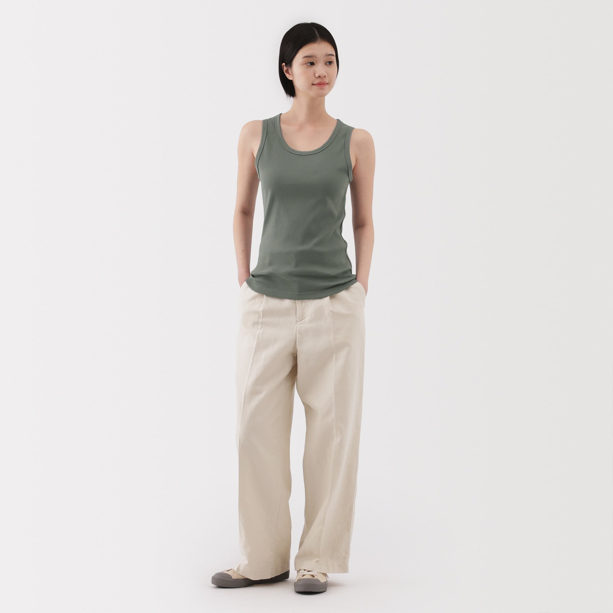 Women's Stretch Ribbed Tank Top