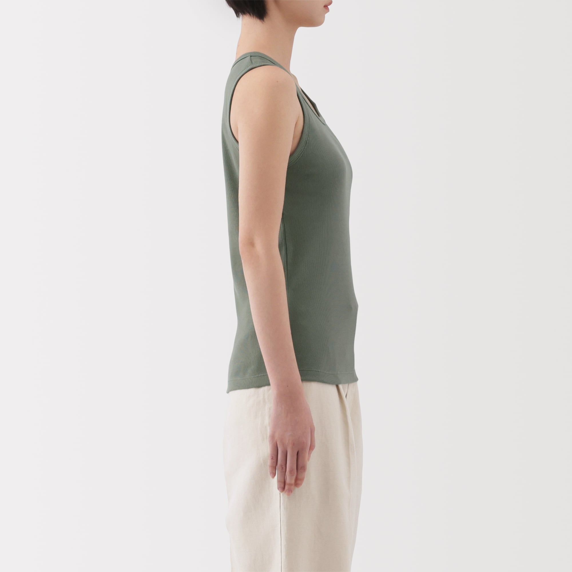 Women's Stretch Ribbed Tank Top