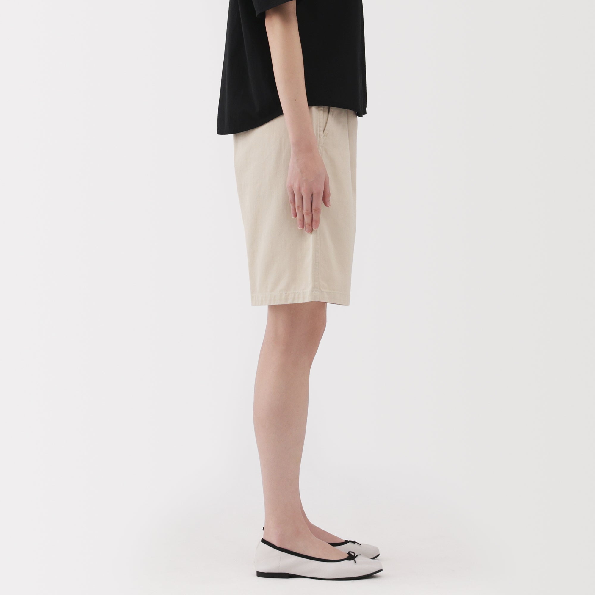 Women's Slub Yarn Chino Darted Shorts