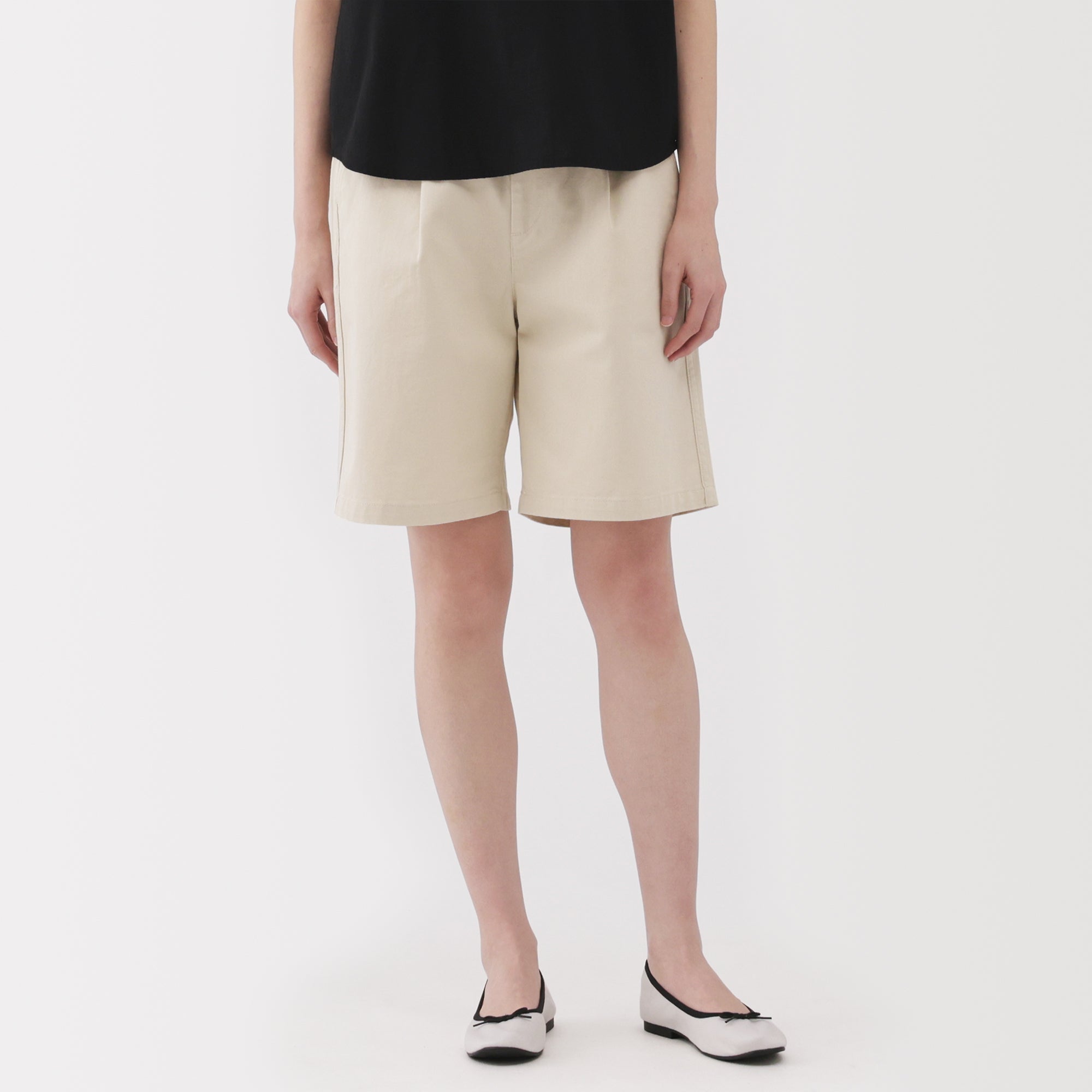 Women's Slub Yarn Chino Darted Shorts