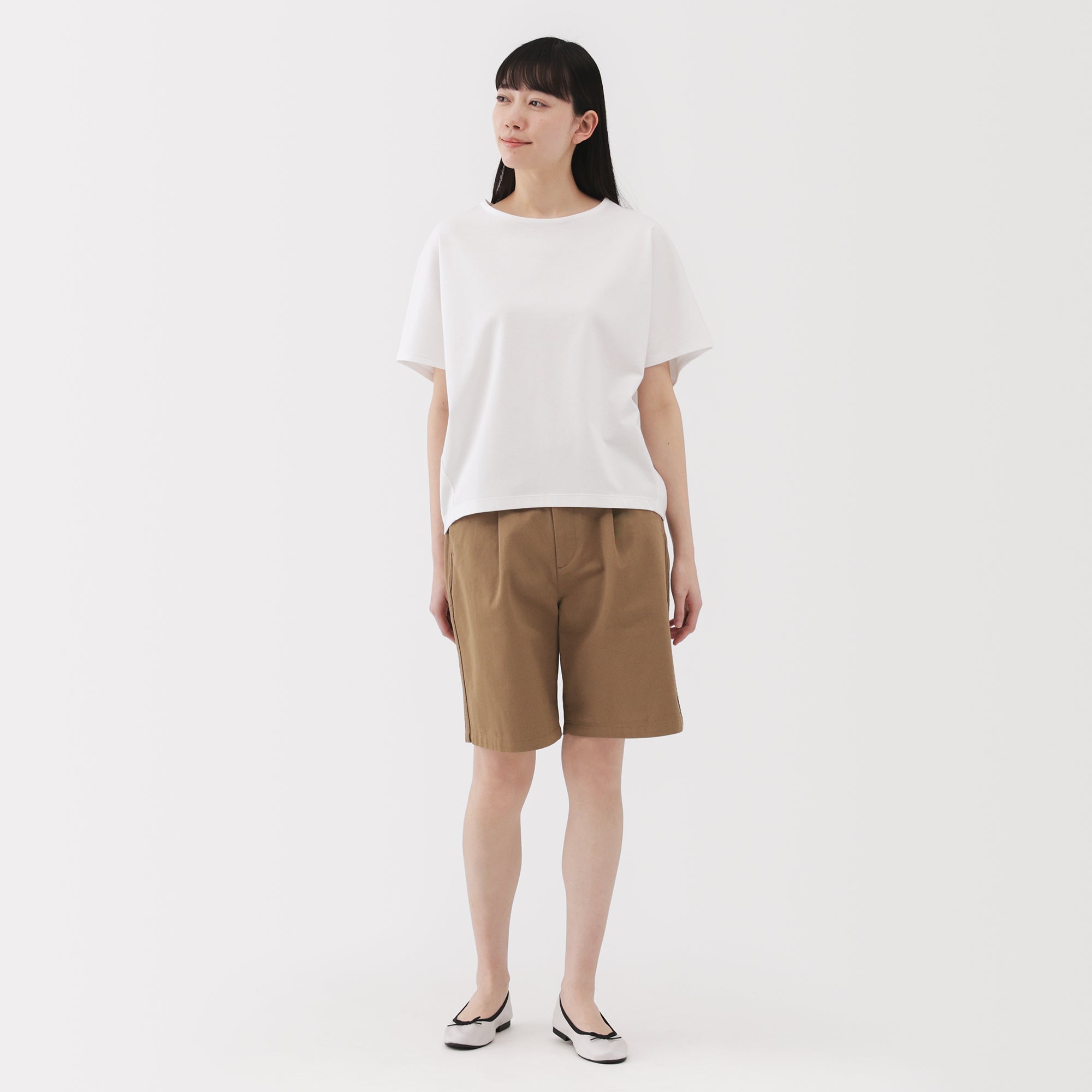 Women's Slub Yarn Chino Darted Shorts