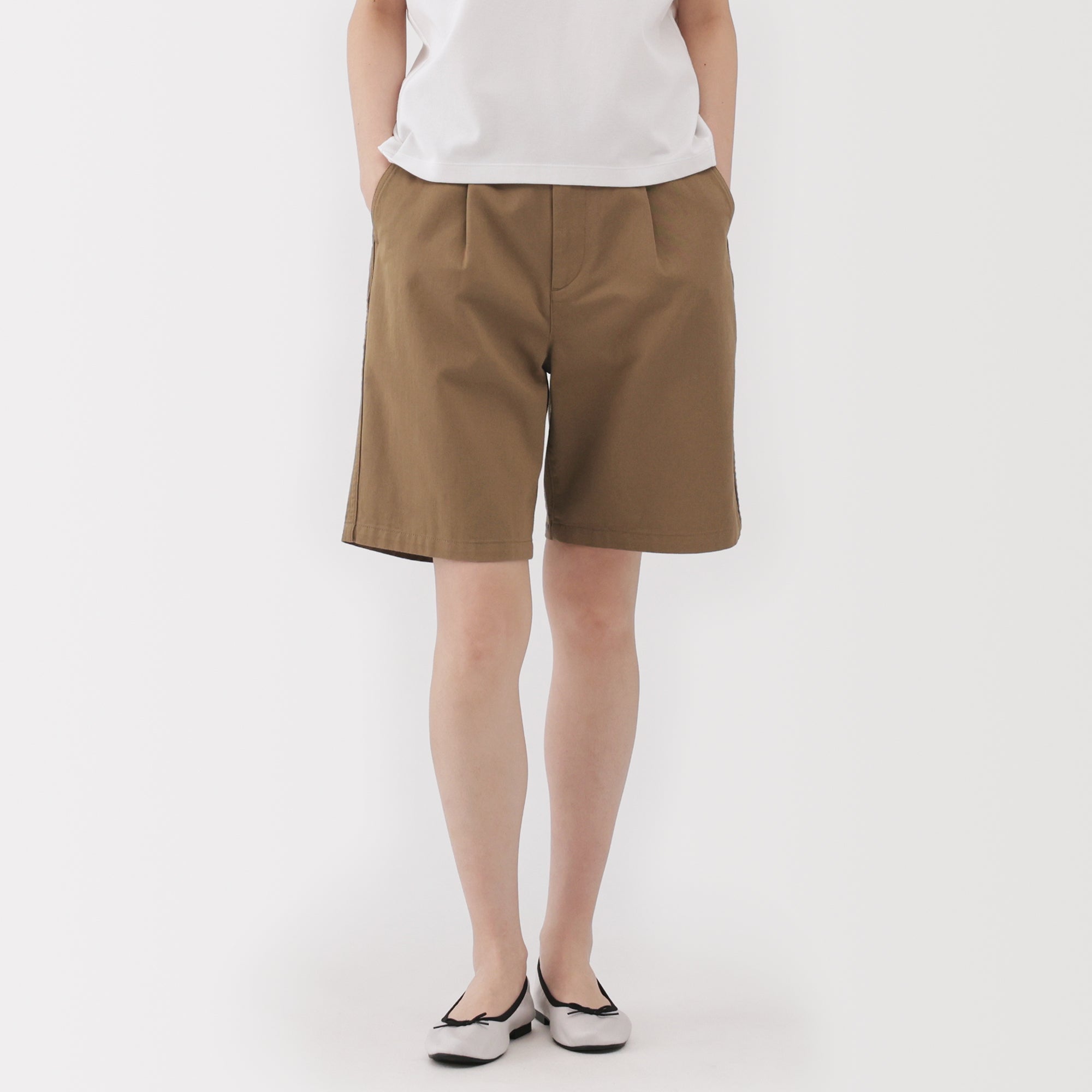 Women's Slub Yarn Chino Darted Shorts