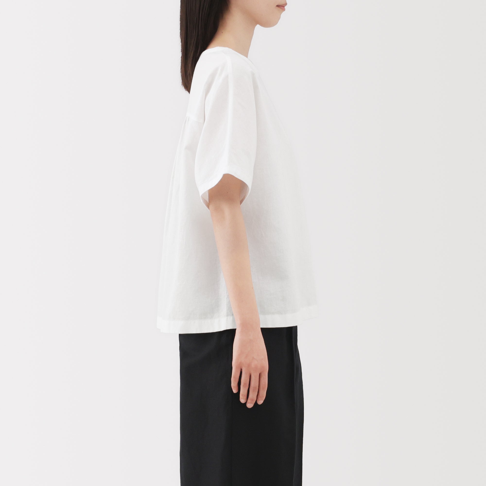 Women's Hemp Cotton Short Sleeve Blouse