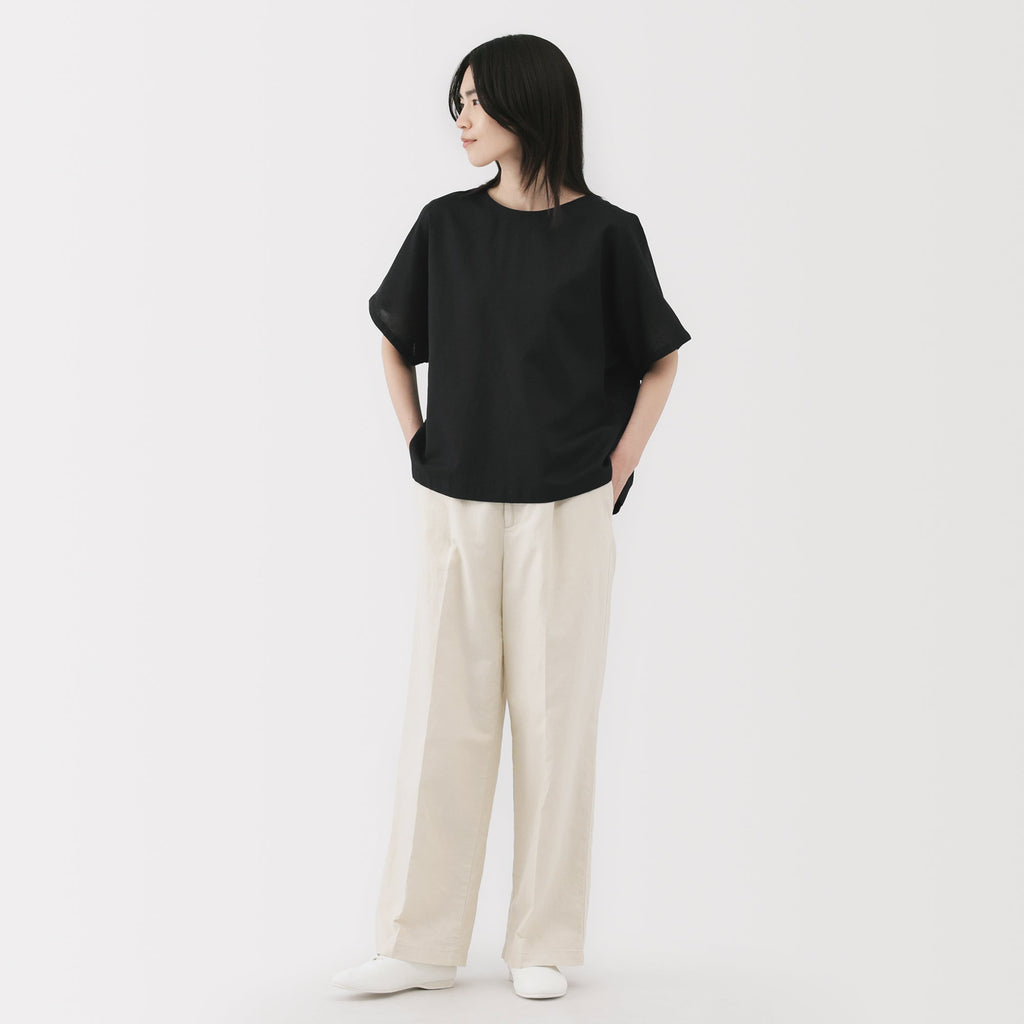 Women's Hemp Cotton Short Sleeve Blouse