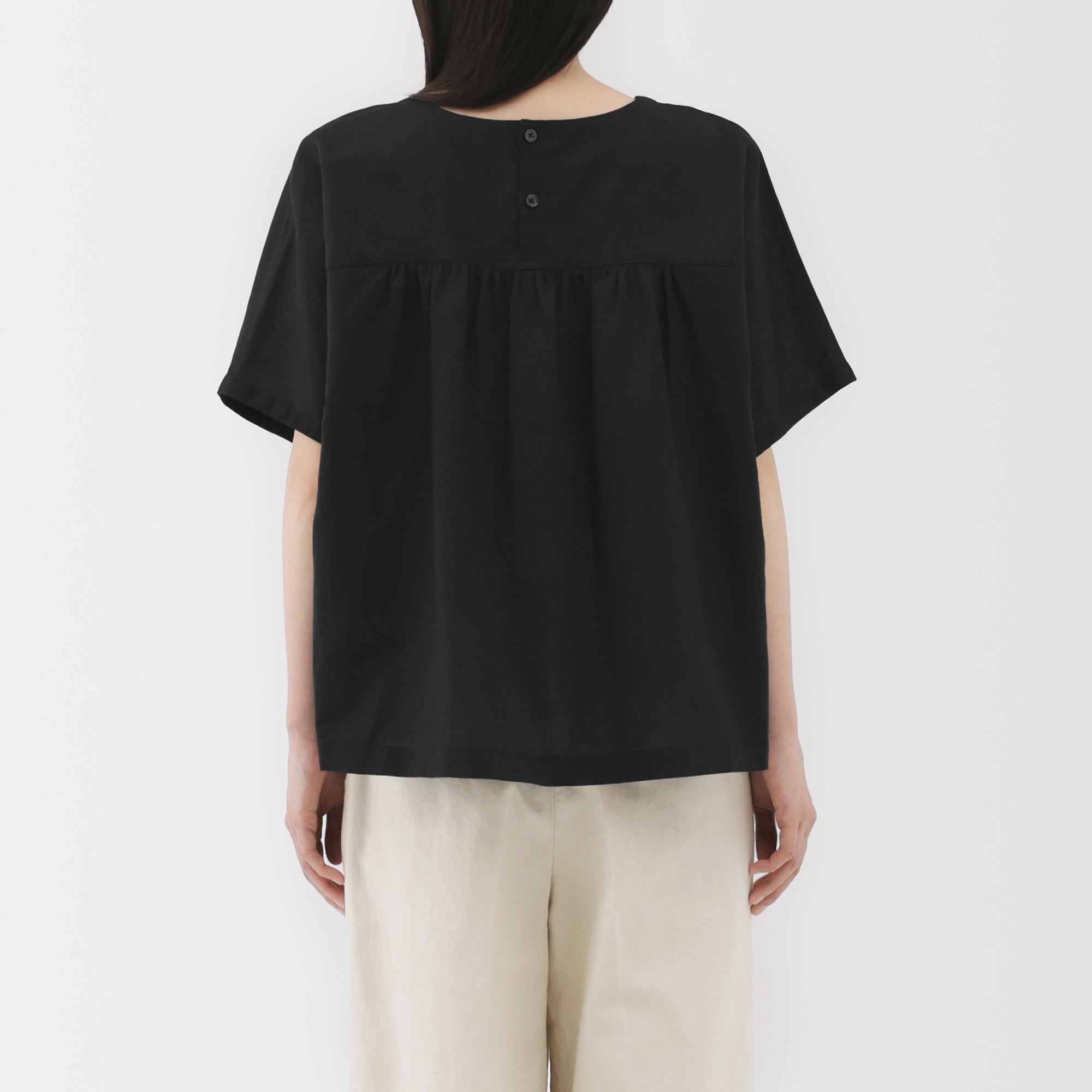 Women's Hemp Cotton Short Sleeve Blouse