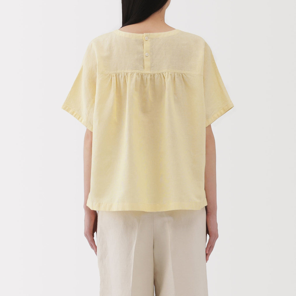Women's Hemp Cotton Short Sleeve Blouse