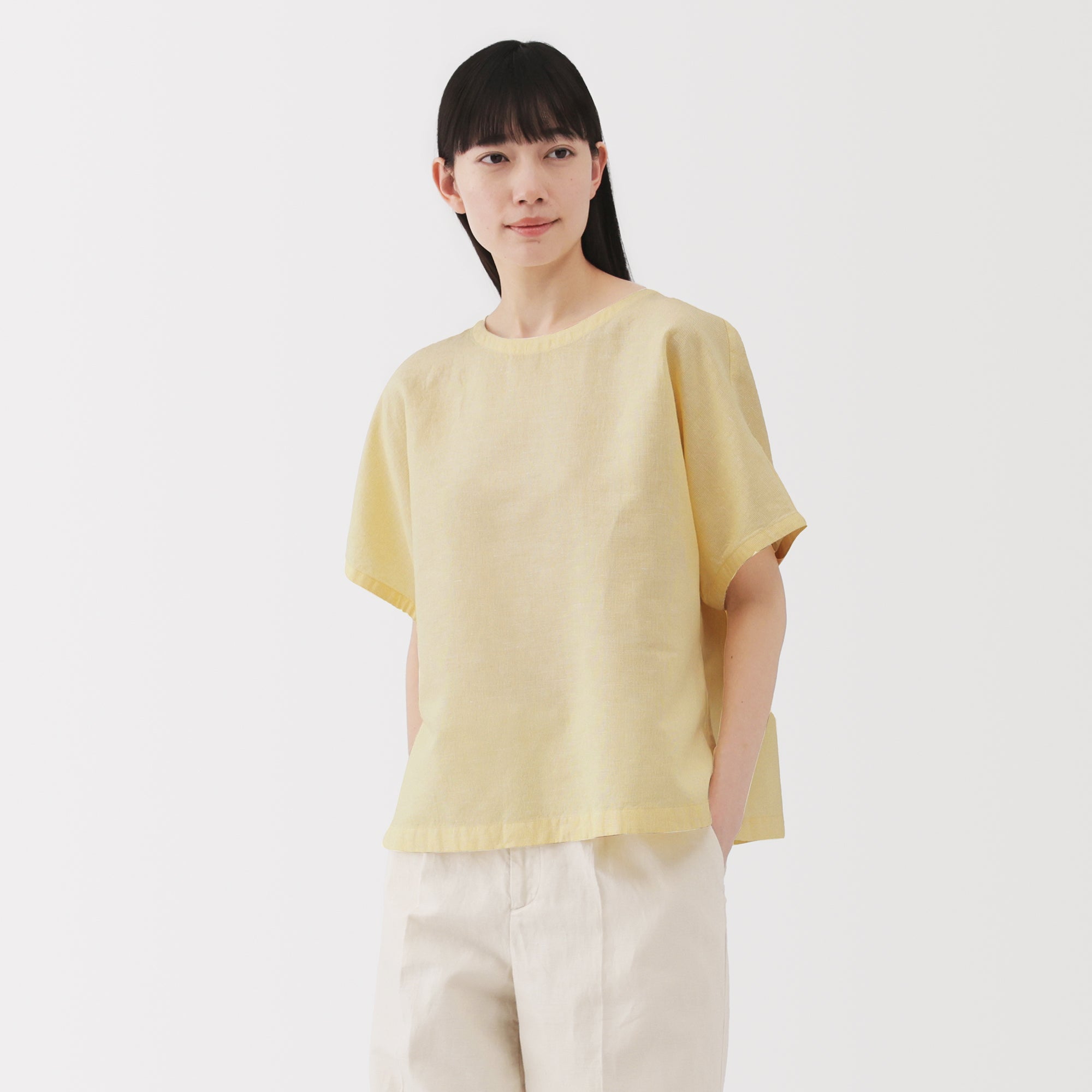 Women's Hemp Cotton Short Sleeve Blouse