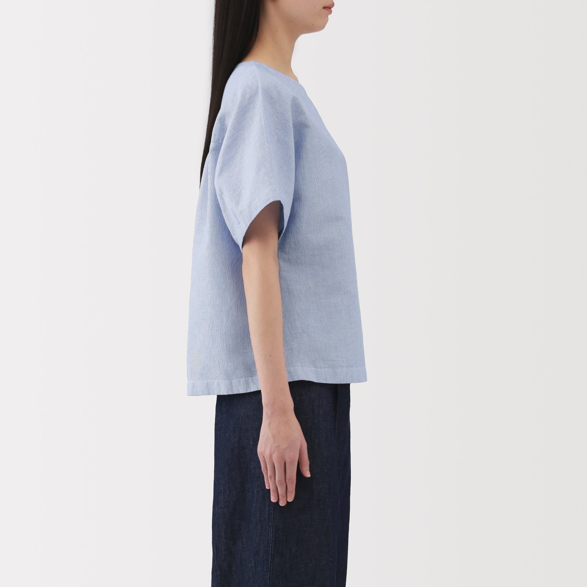 Women's Hemp Cotton Short Sleeve Blouse