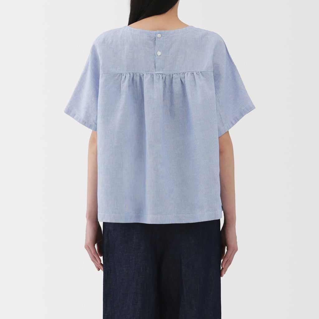 Women's Hemp Cotton Short Sleeve Blouse