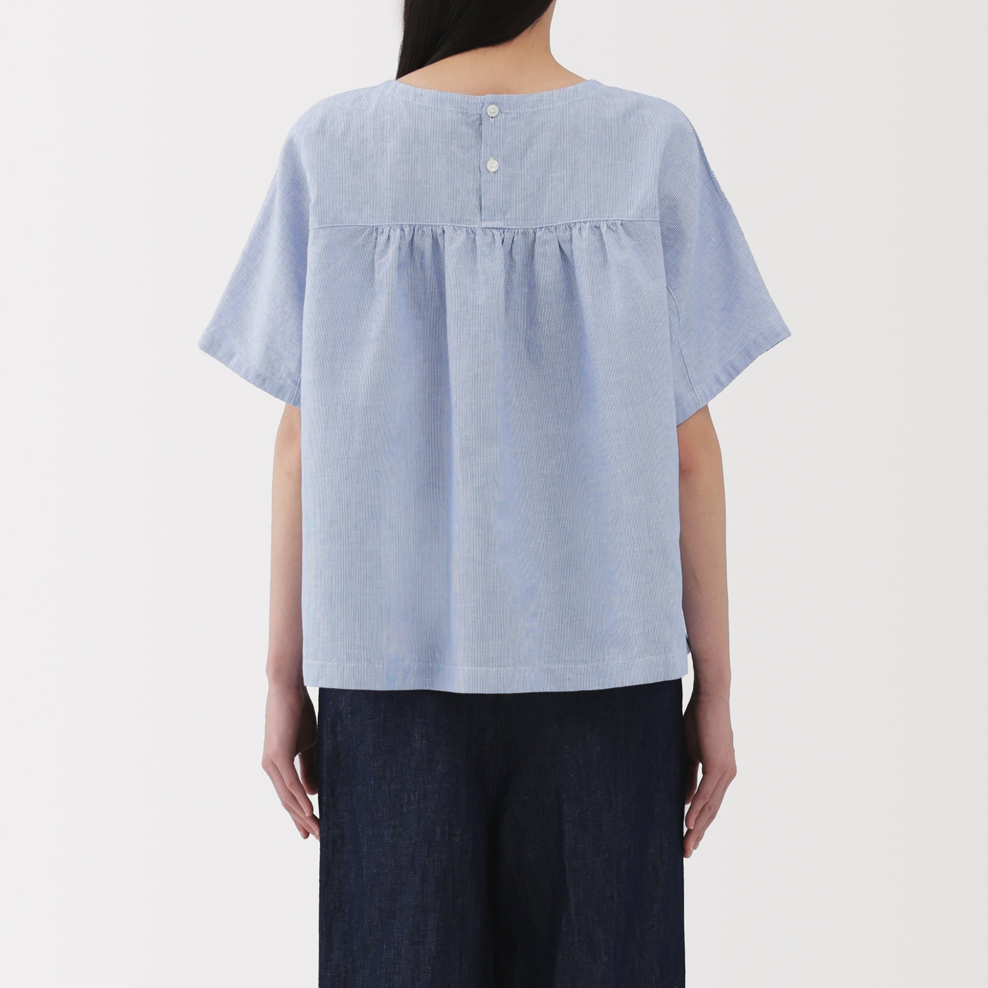 Women's Hemp Cotton Short Sleeve Blouse