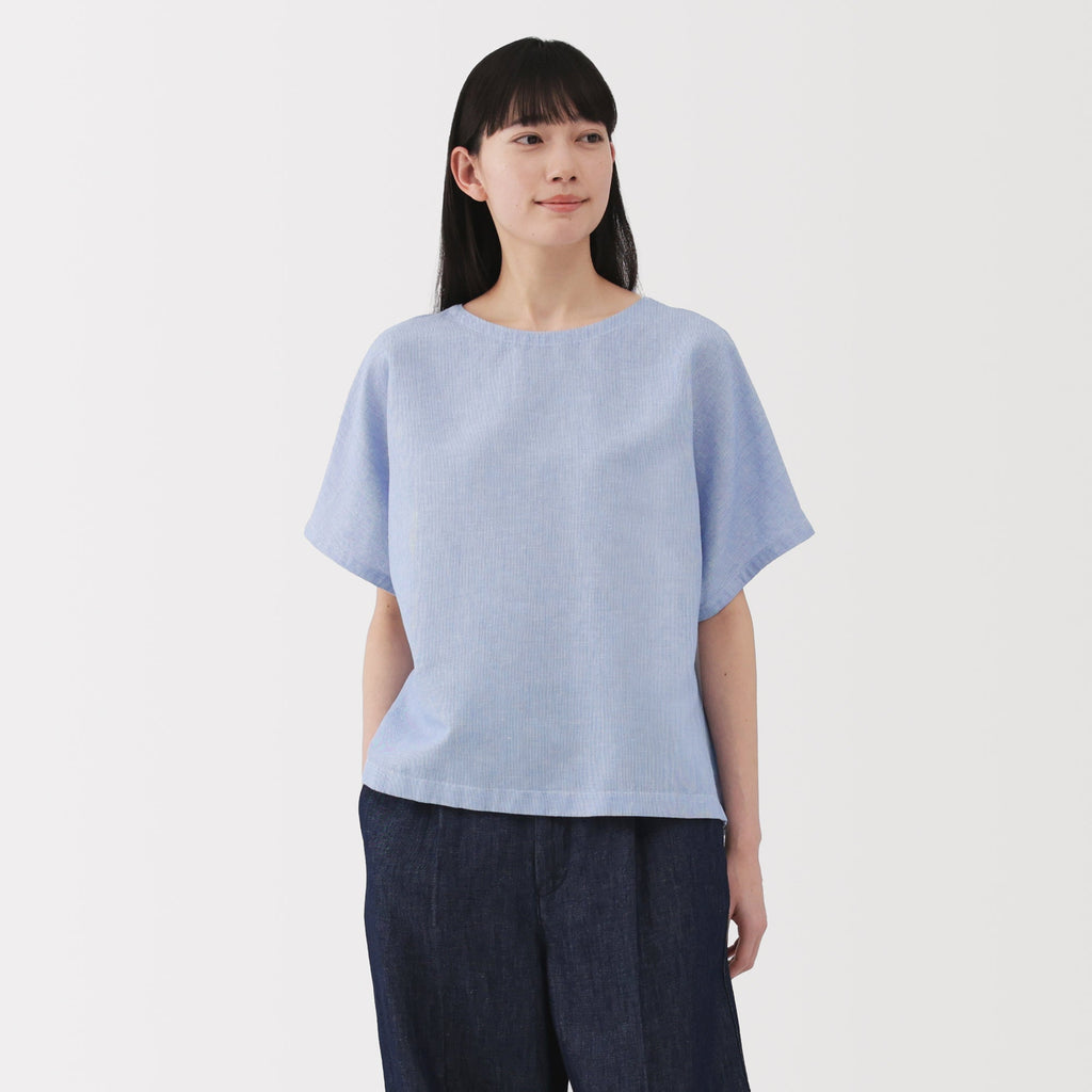 Women's Hemp Cotton Short Sleeve Blouse
