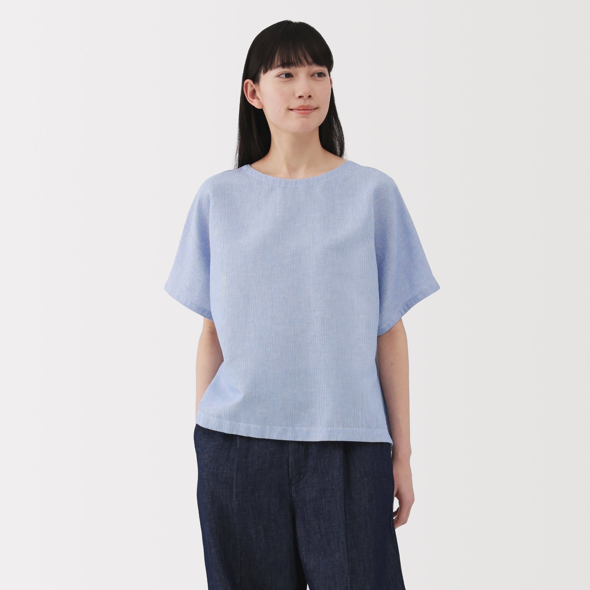 Women's Hemp Cotton Short Sleeve Blouse