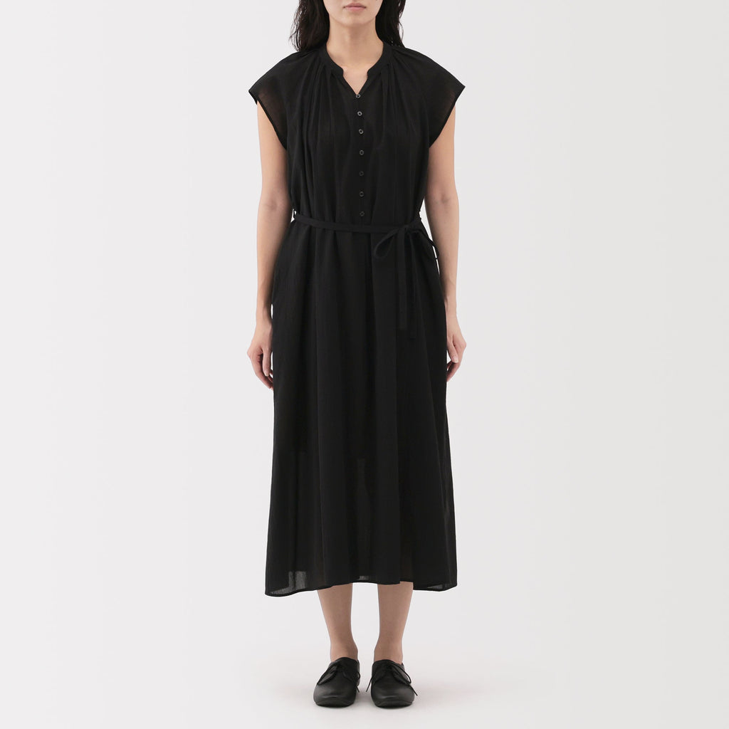 Women's High Twisted Veil French Sleeve Patterned Dress