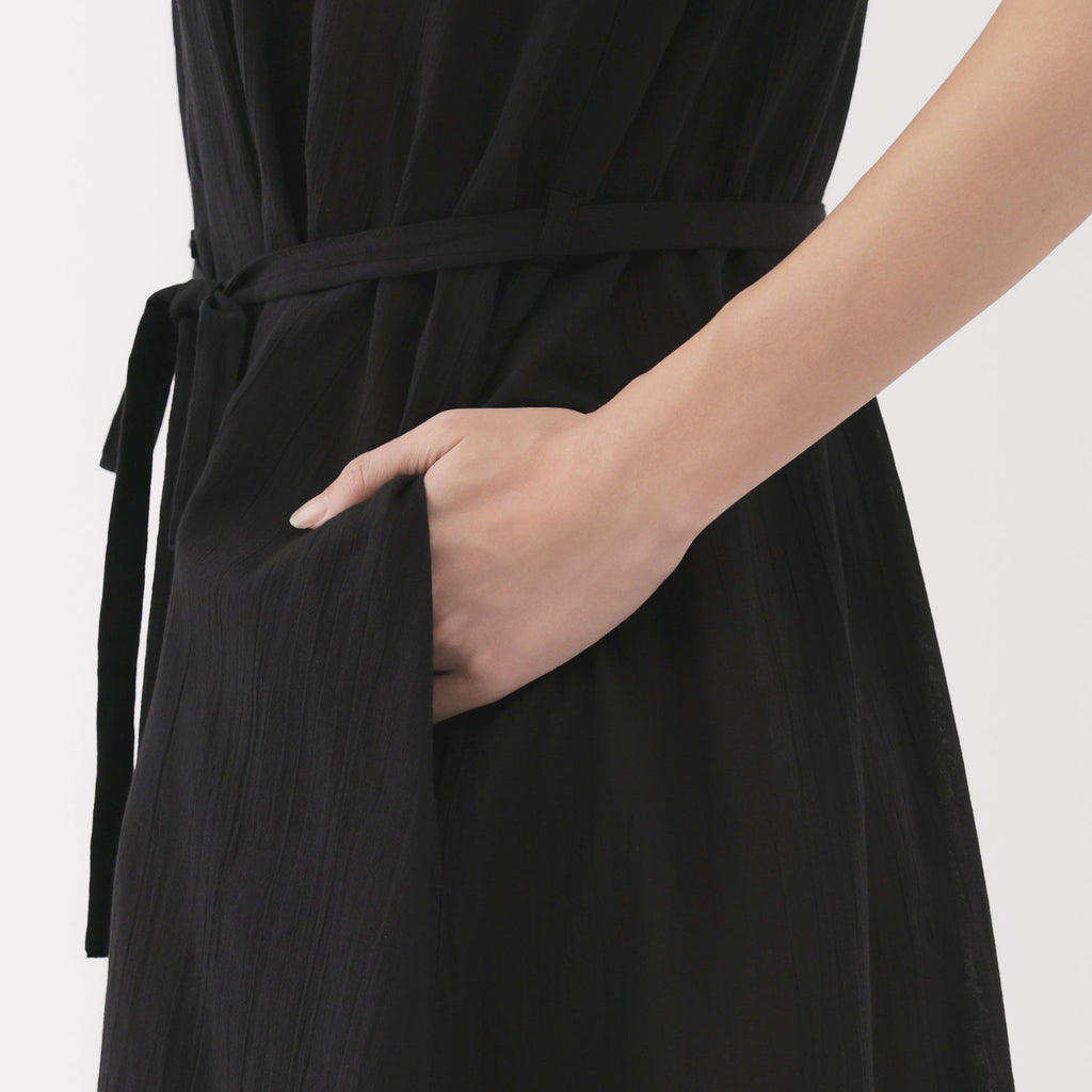 Women's High Twisted Veil French Sleeve Patterned Dress
