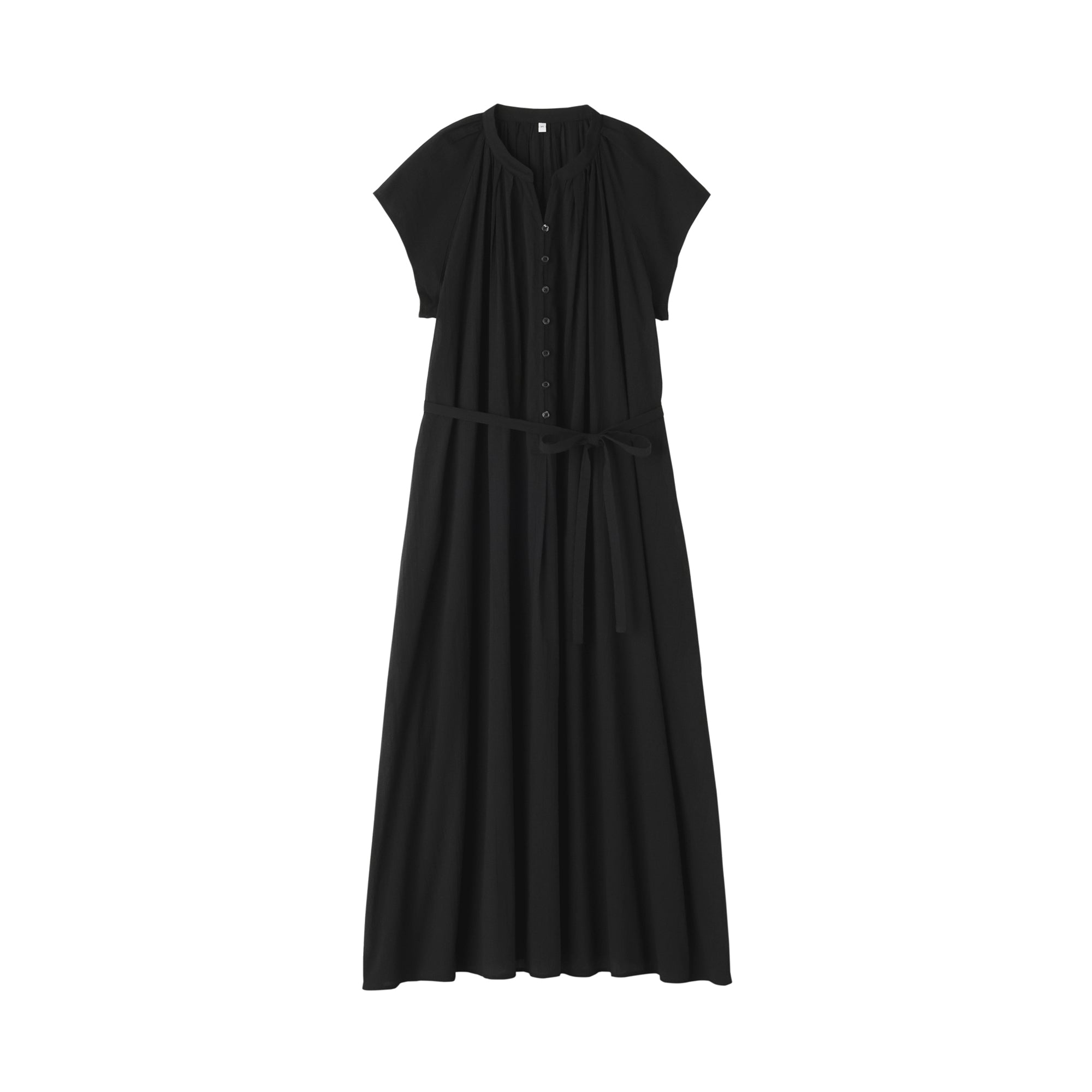 Women's High Twisted Veil French Sleeve Patterned Dress