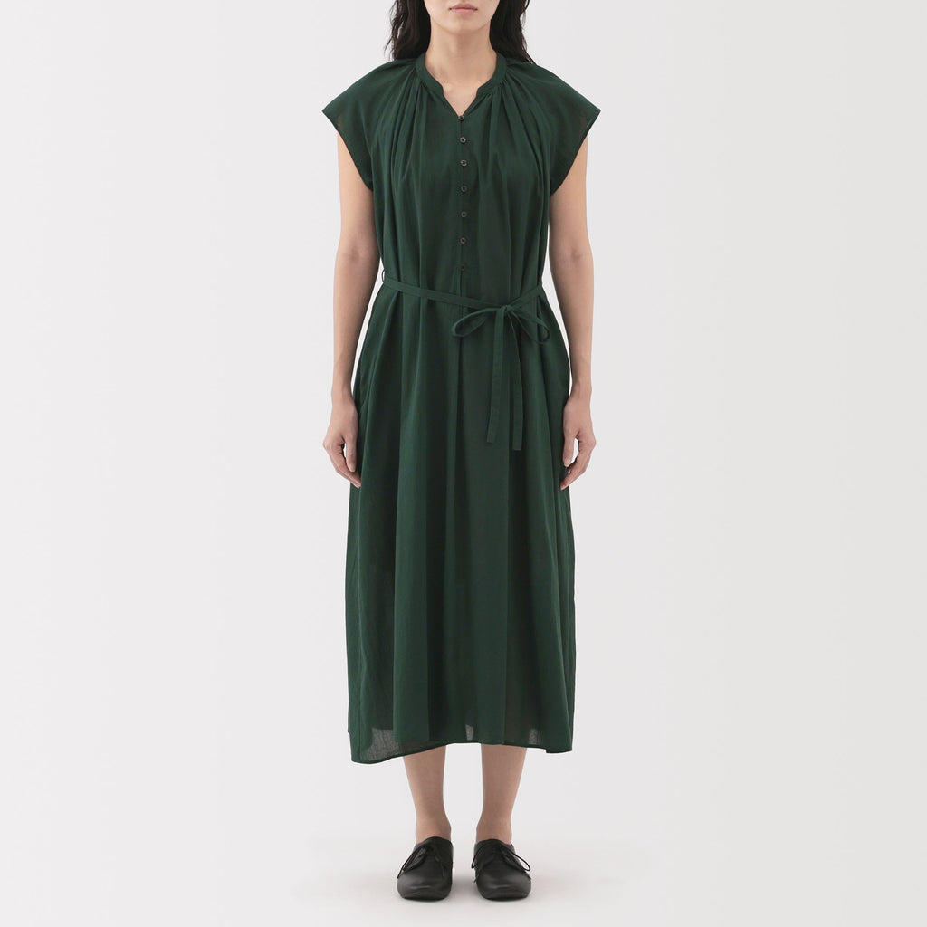 Women's High Twisted Veil French Sleeve Patterned Dress