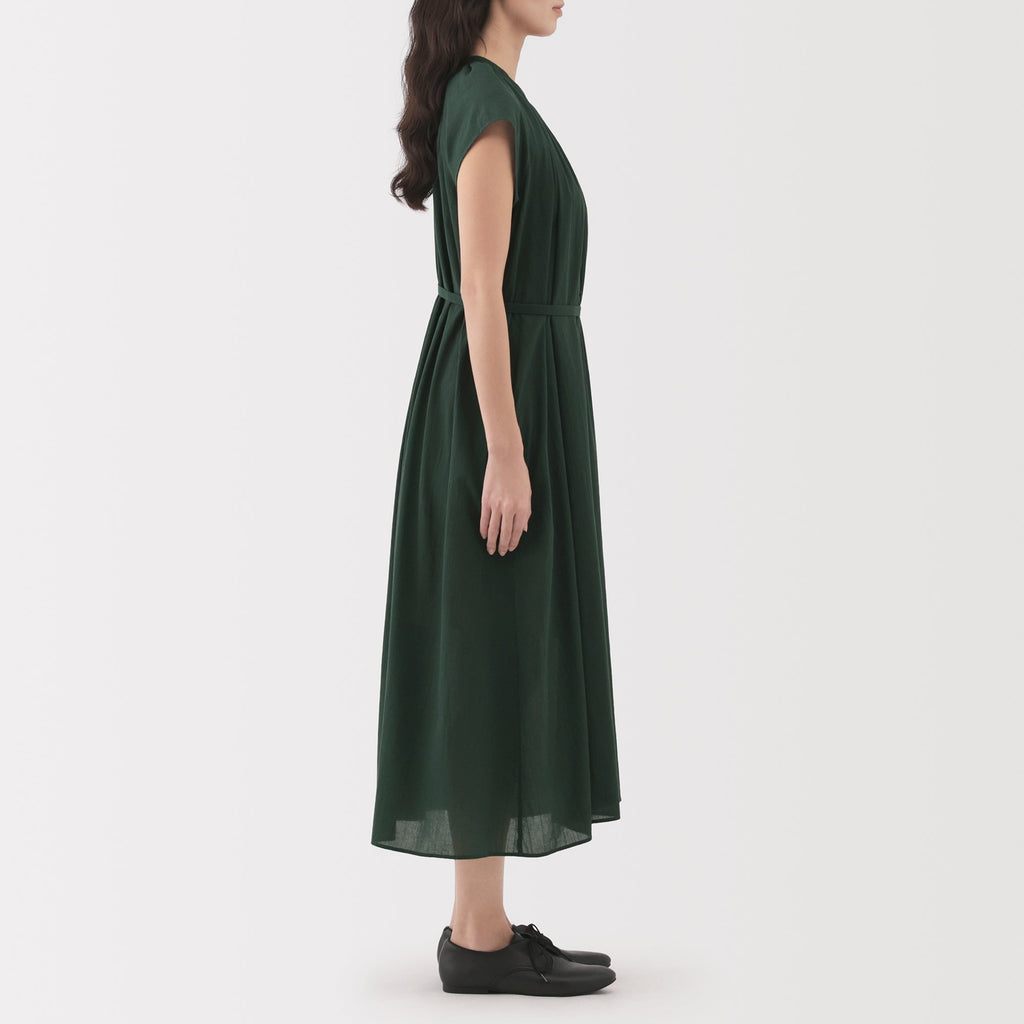 Women's High Twisted Veil French Sleeve Patterned Dress