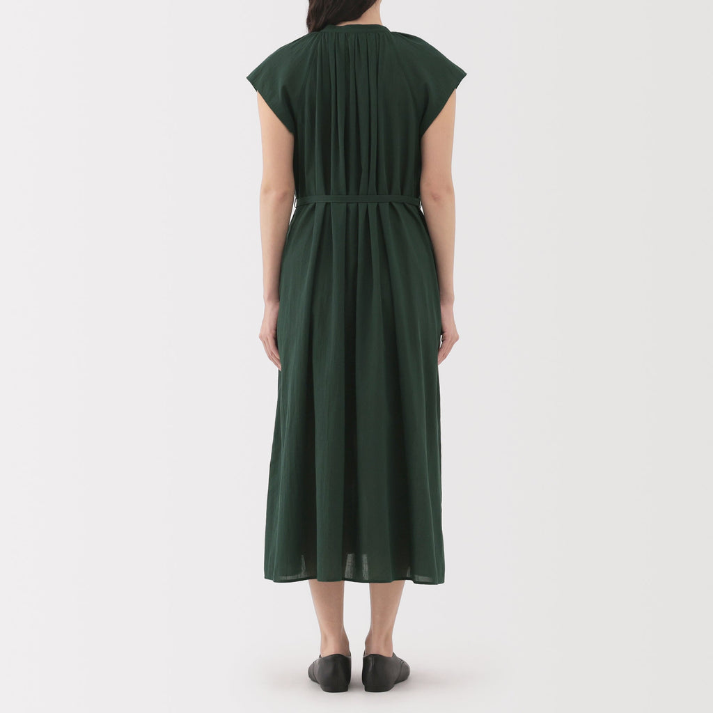 Women's High Twisted Veil French Sleeve Patterned Dress