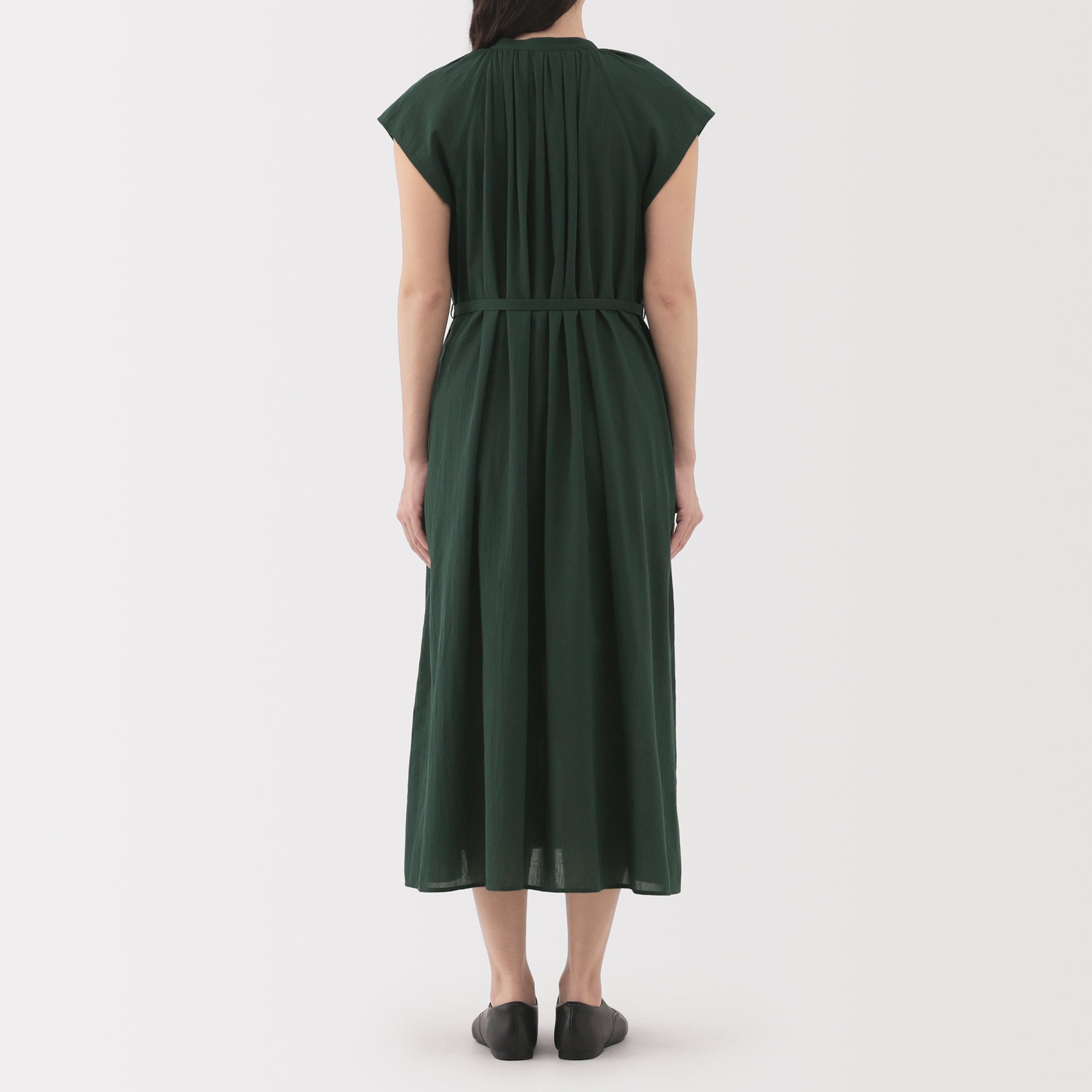 Women's High Twisted Veil French Sleeve Patterned Dress