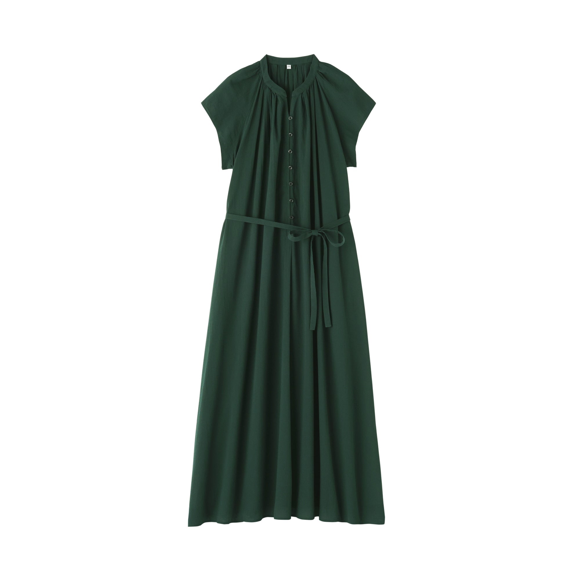 Women's High Twisted Veil French Sleeve Patterned Dress