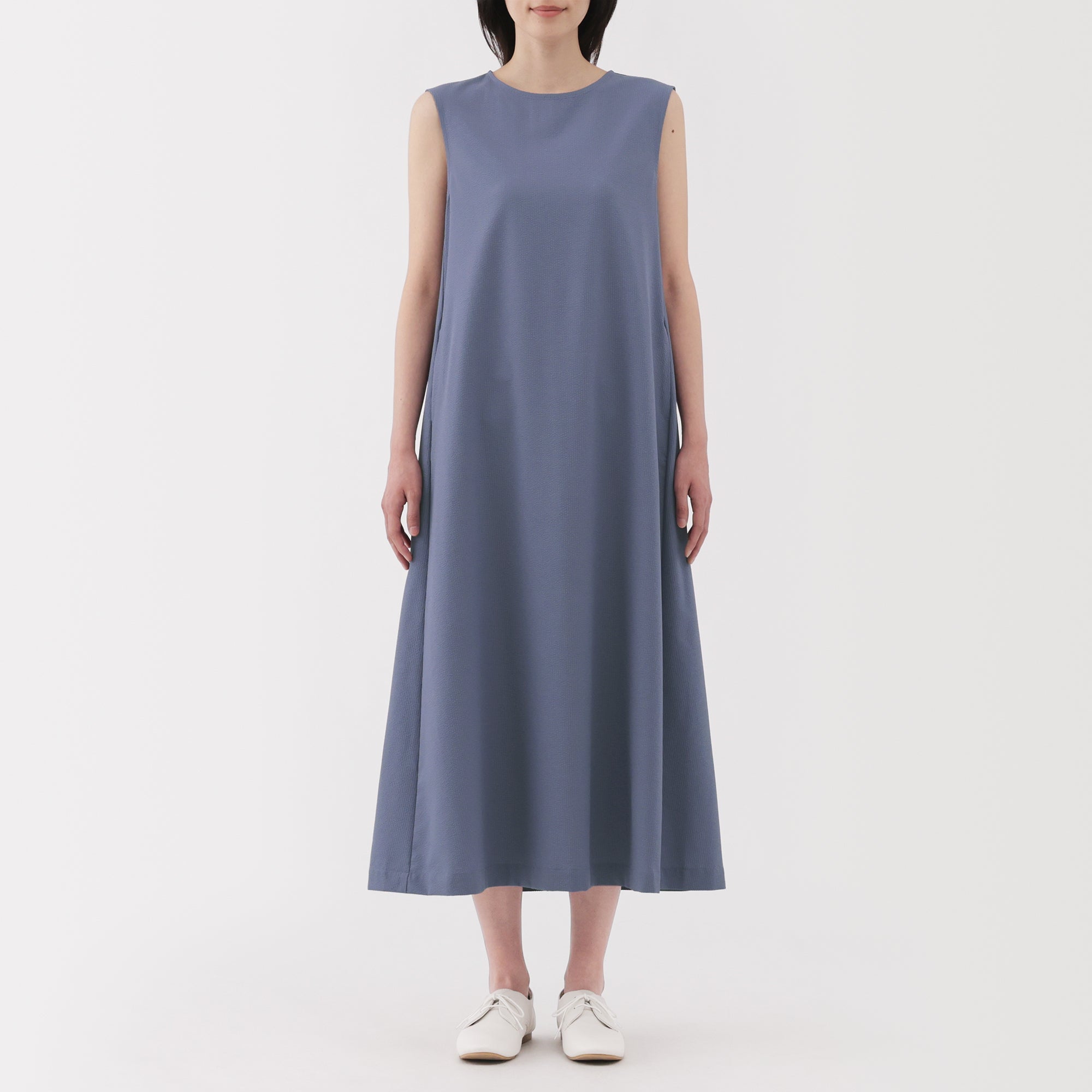 Women's Breathable Seersucker Sleeveless Dress