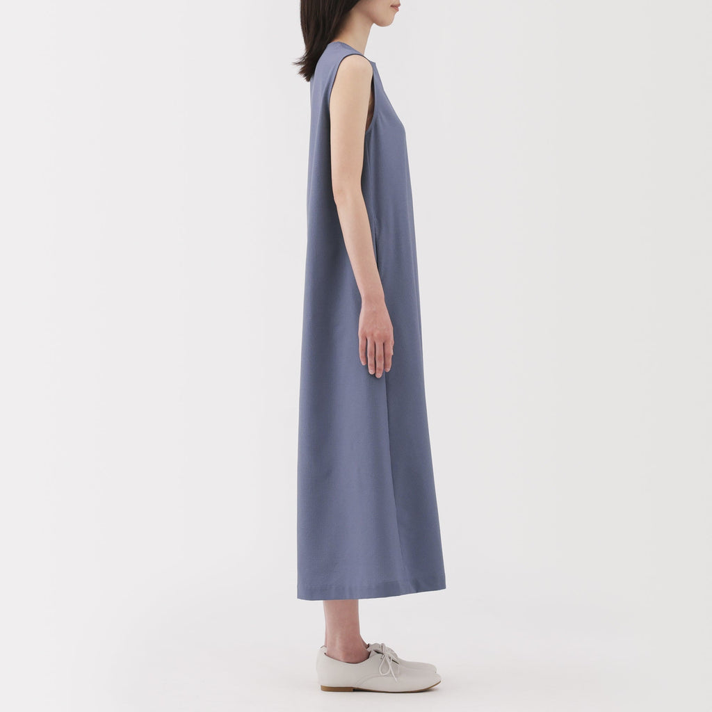 Women's Breathable Seersucker Sleeveless Dress