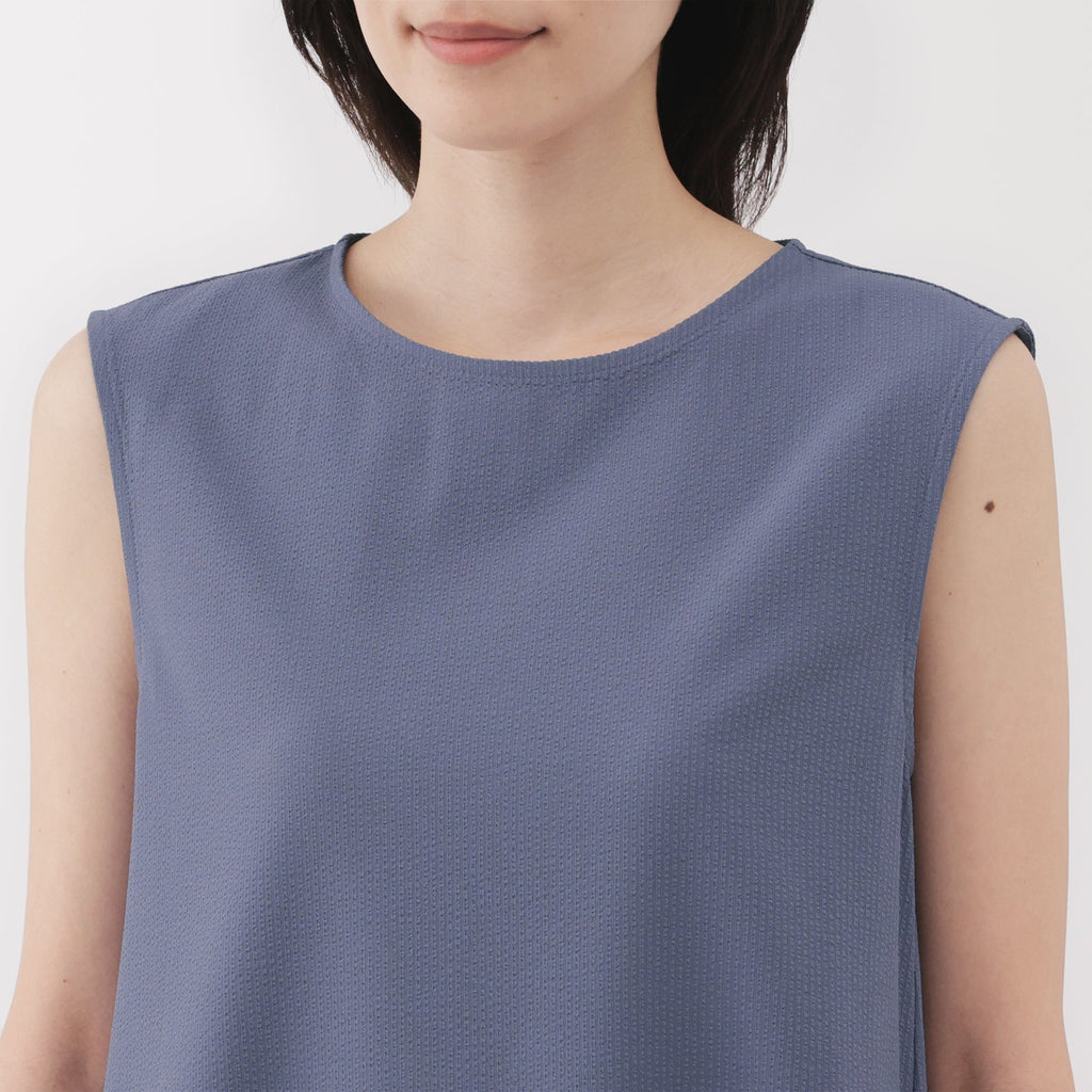 Women's Breathable Seersucker Sleeveless Dress