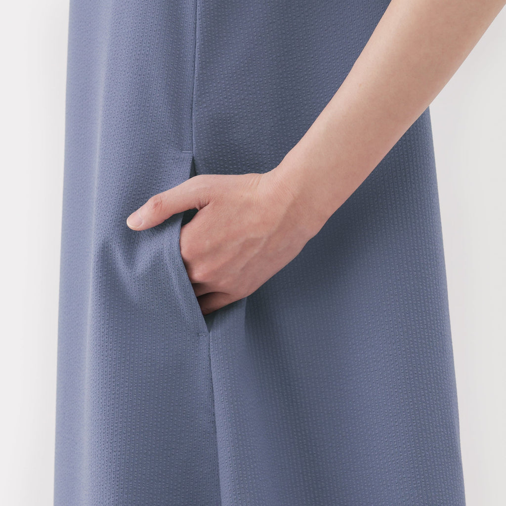Women's Breathable Seersucker Sleeveless Dress