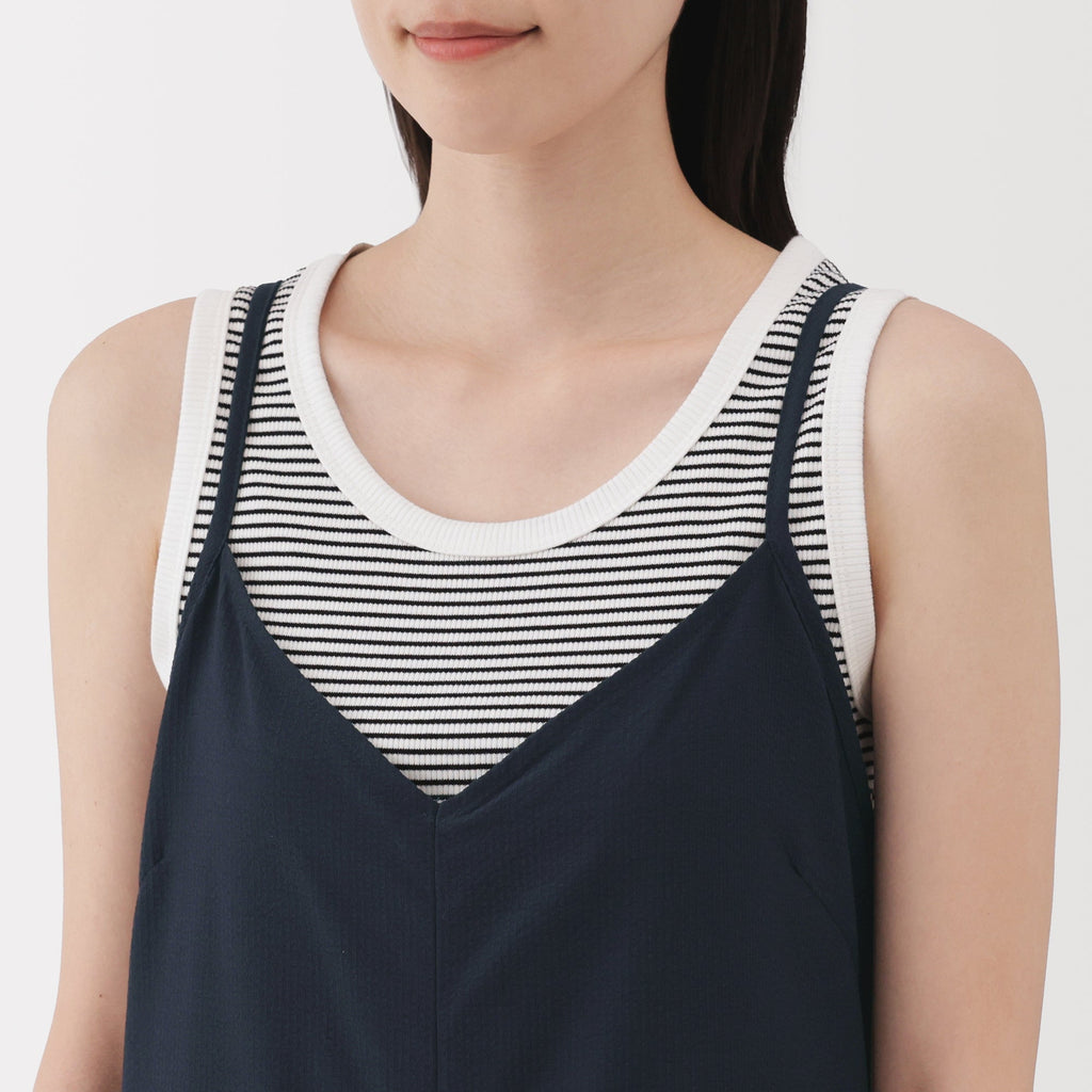Women's Breathable Seersucker Overalls