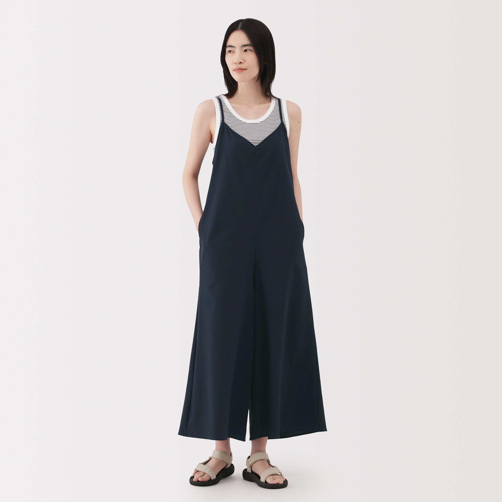 Women's Breathable Seersucker Overalls