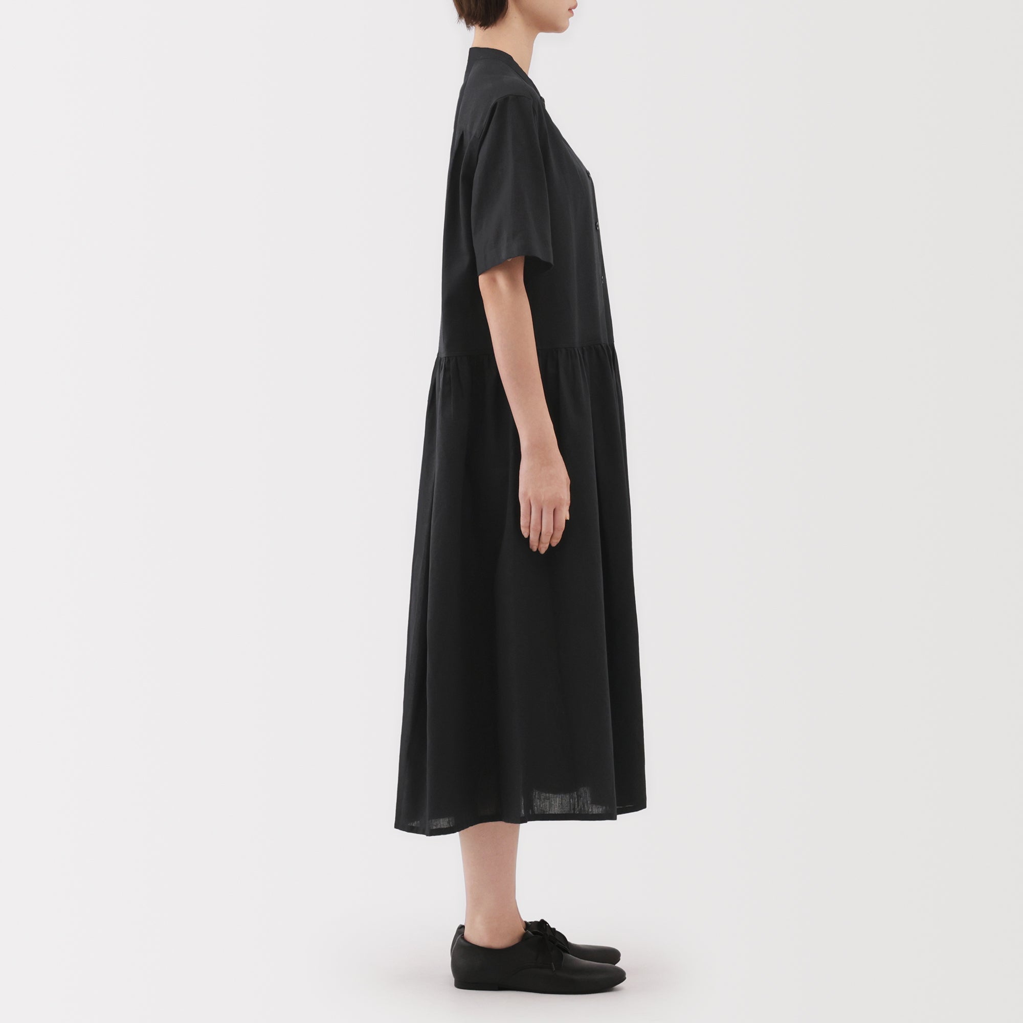 Women's Hemp Cotton Short Sleeve Dress