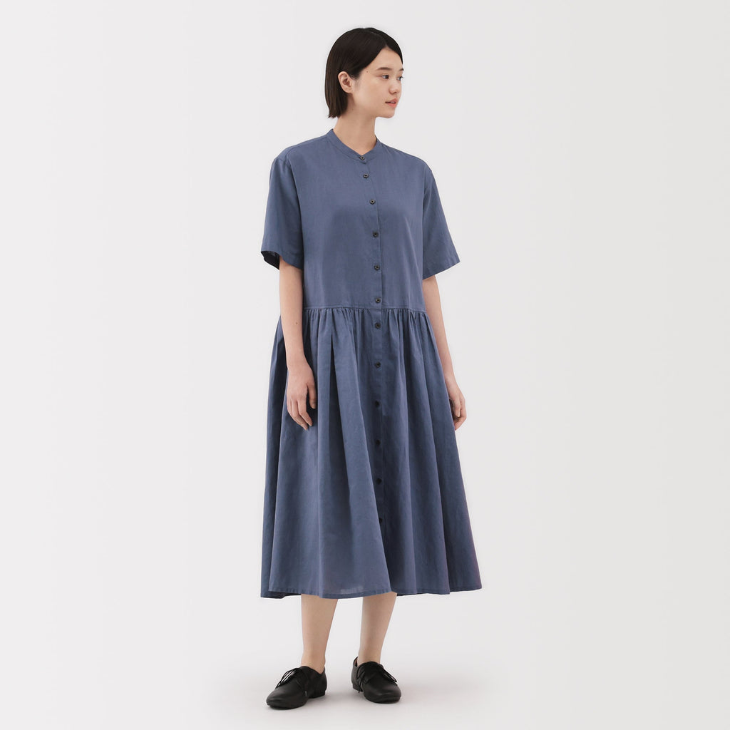 Women's Hemp Cotton Short Sleeve Dress
