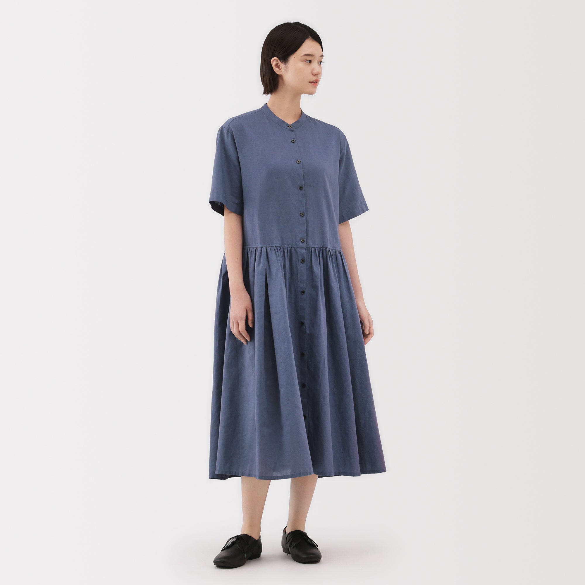 Women's Hemp Cotton Short Sleeve Dress