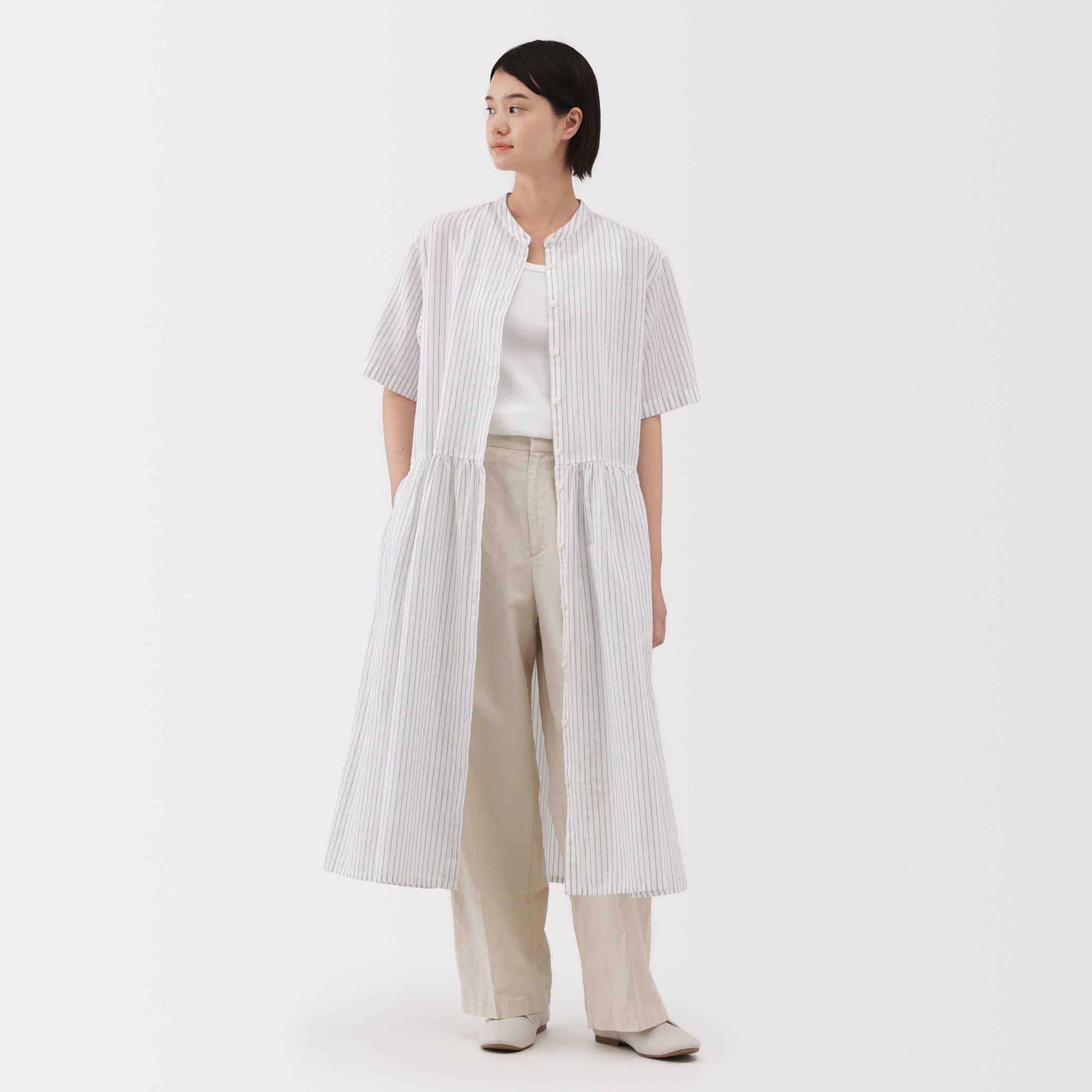 Women's Hemp Cotton Short Sleeve Dress