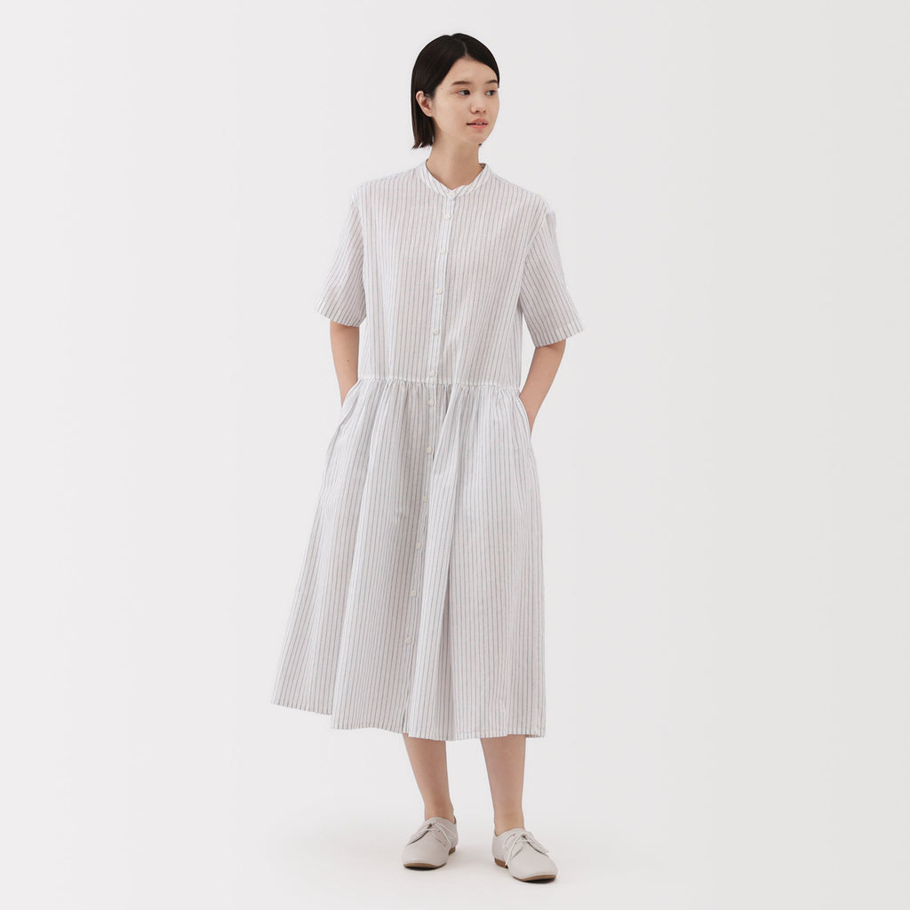 Women's Hemp Cotton Short Sleeve Dress