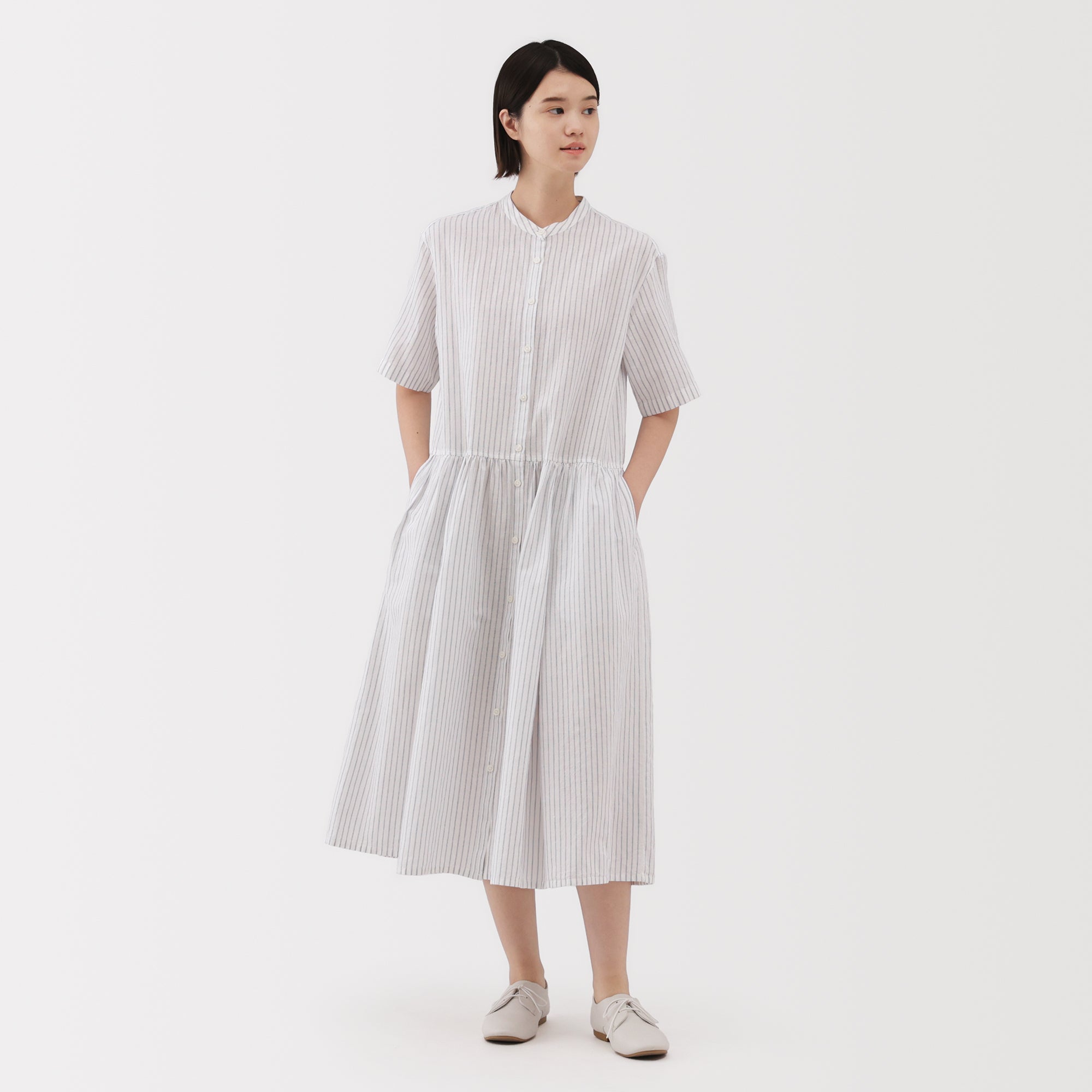 Women's Hemp Cotton Short Sleeve Dress