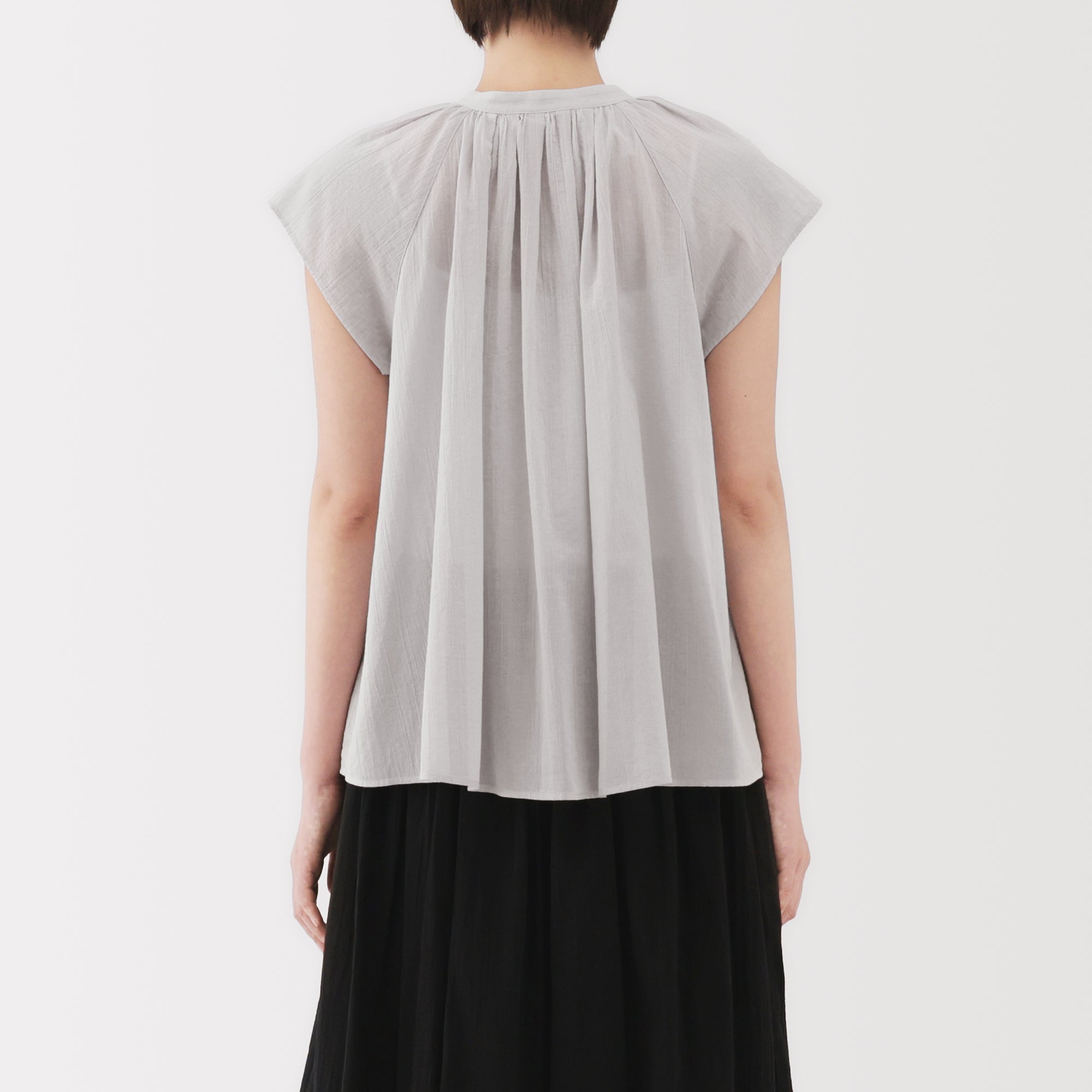 Women's High Twisted Veil French Sleeve Blouse