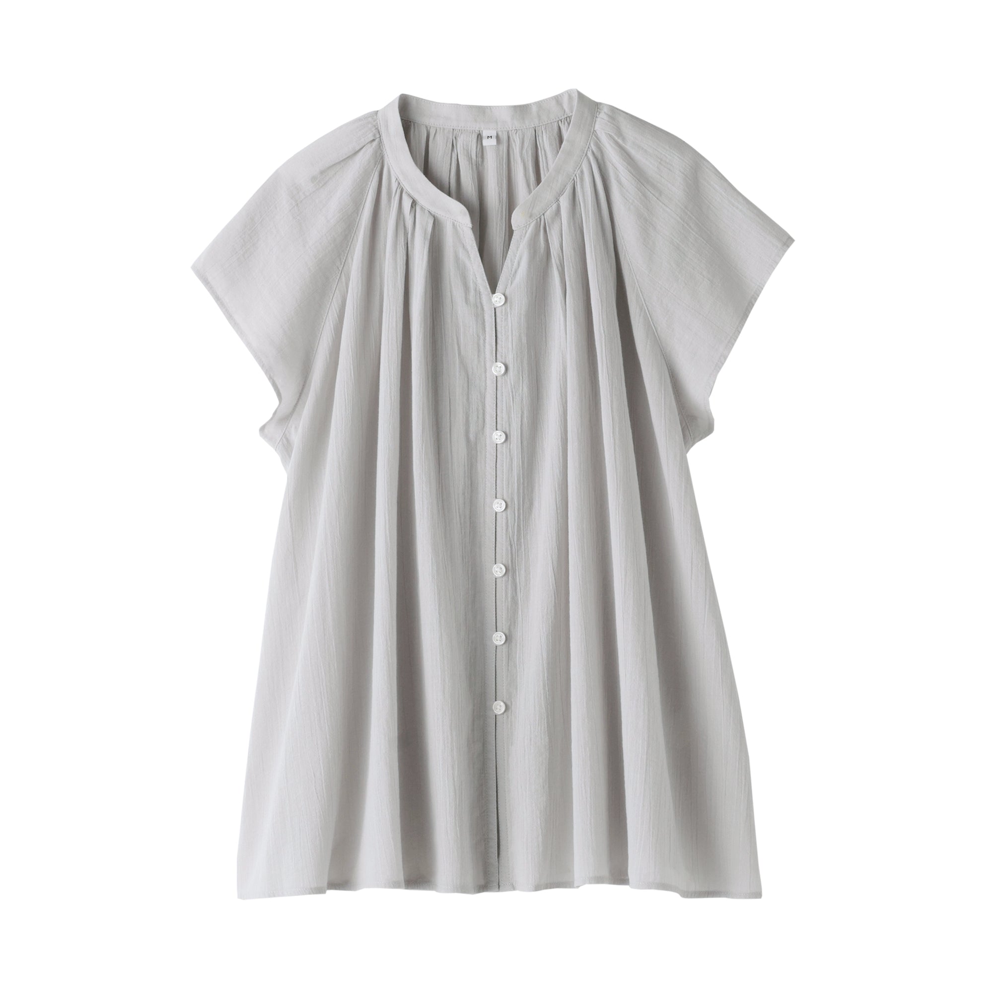 Women's High Twisted Veil French Sleeve Blouse