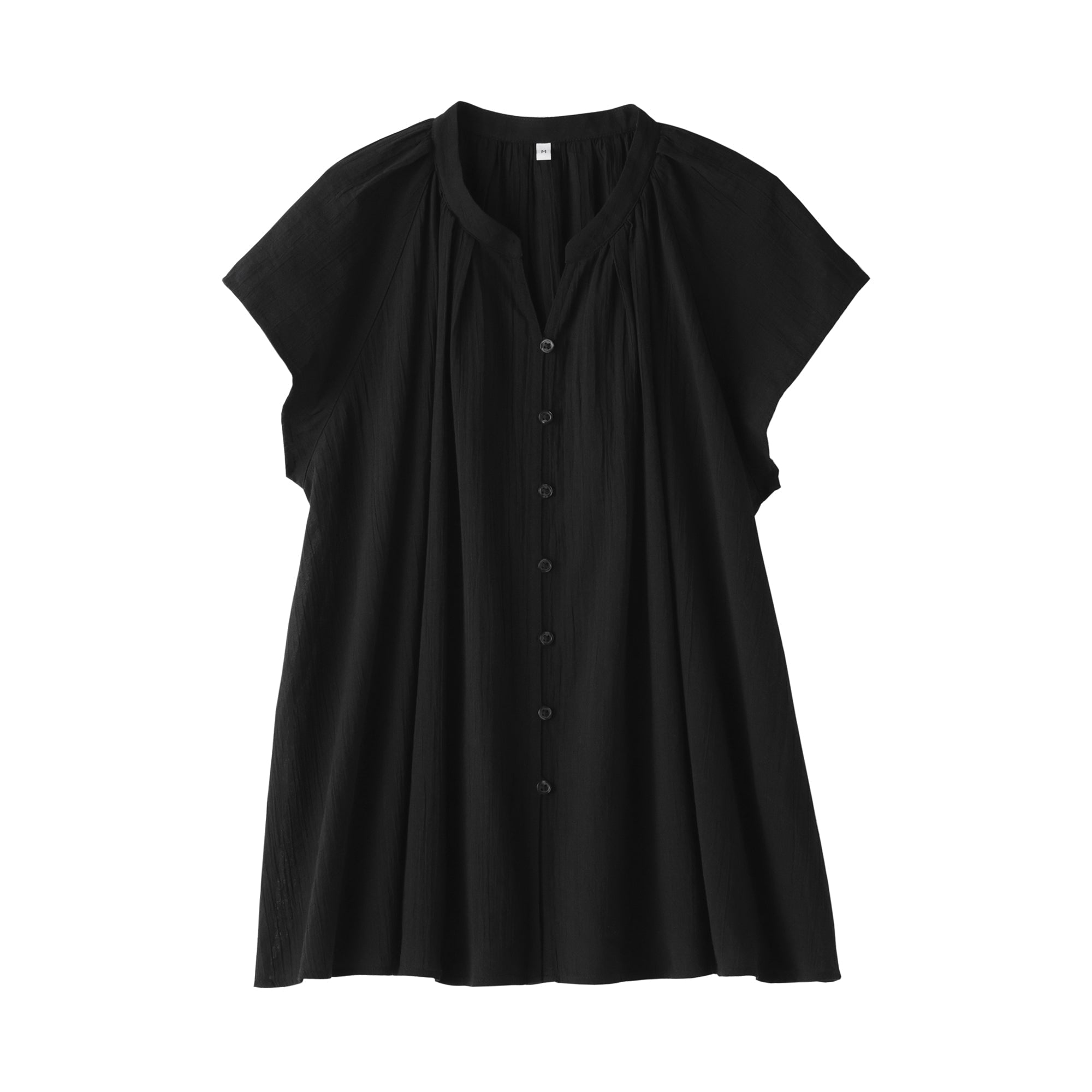 Women's High Twisted Veil French Sleeve Blouse