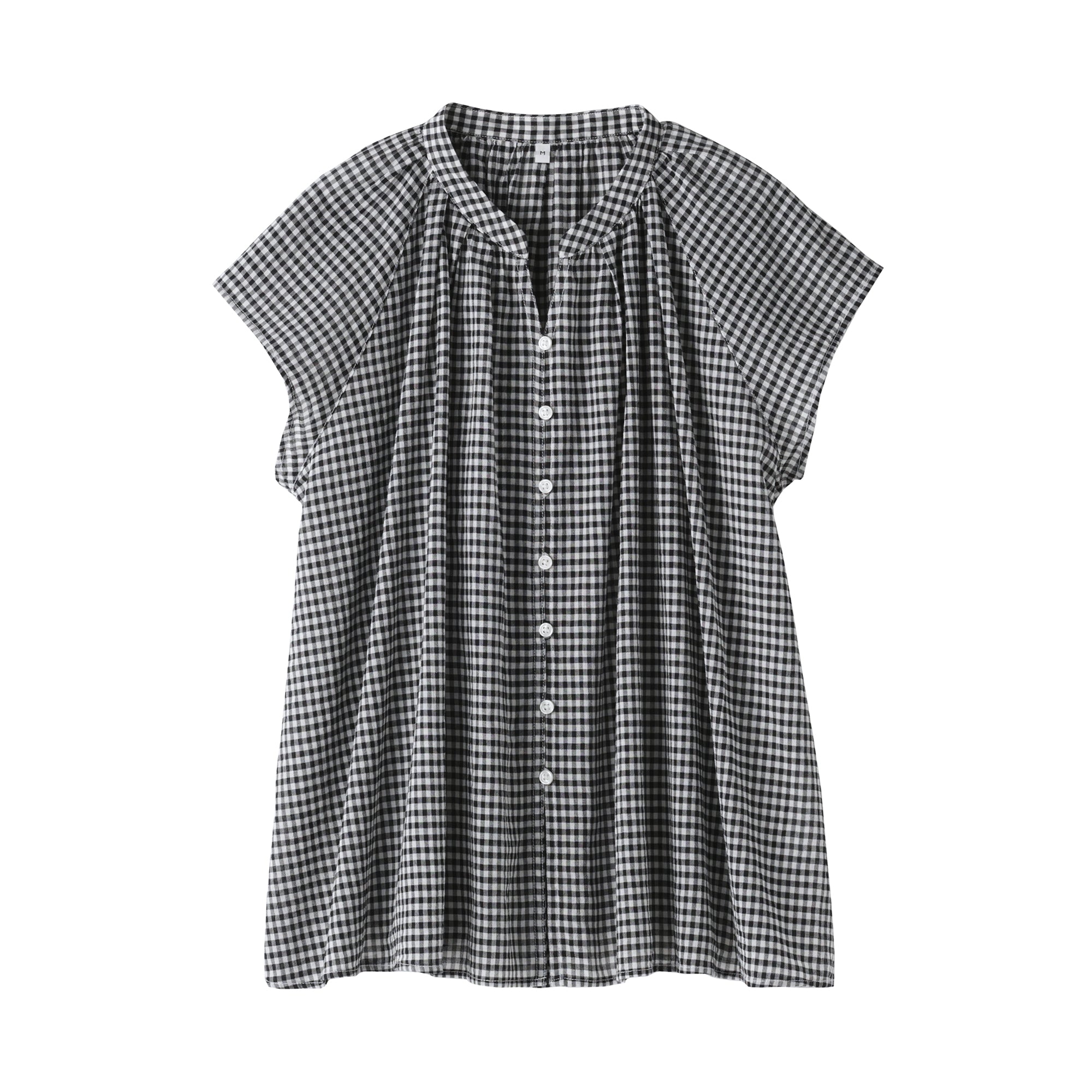 Women's High Twisted Veil French Sleeve Blouse
