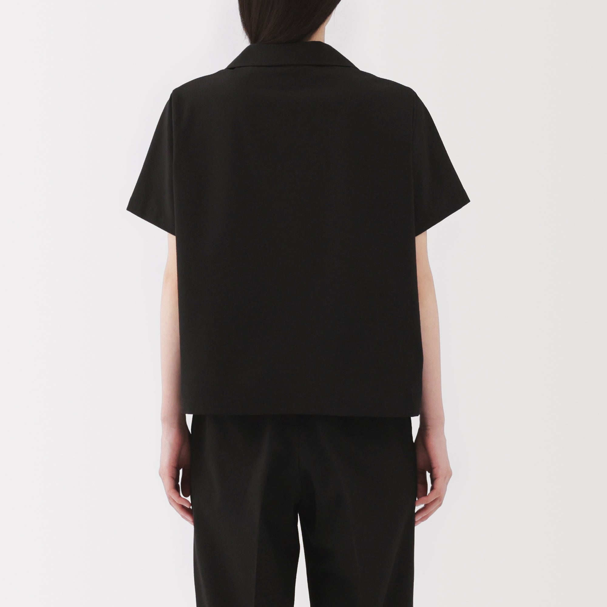 Women's Breathable Seersucker Open Collar Shirt