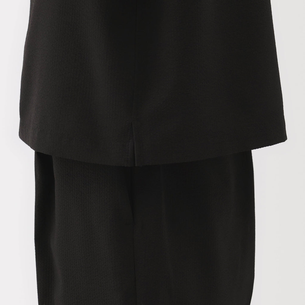 Women's Breathable Seersucker Open Collar Shirt