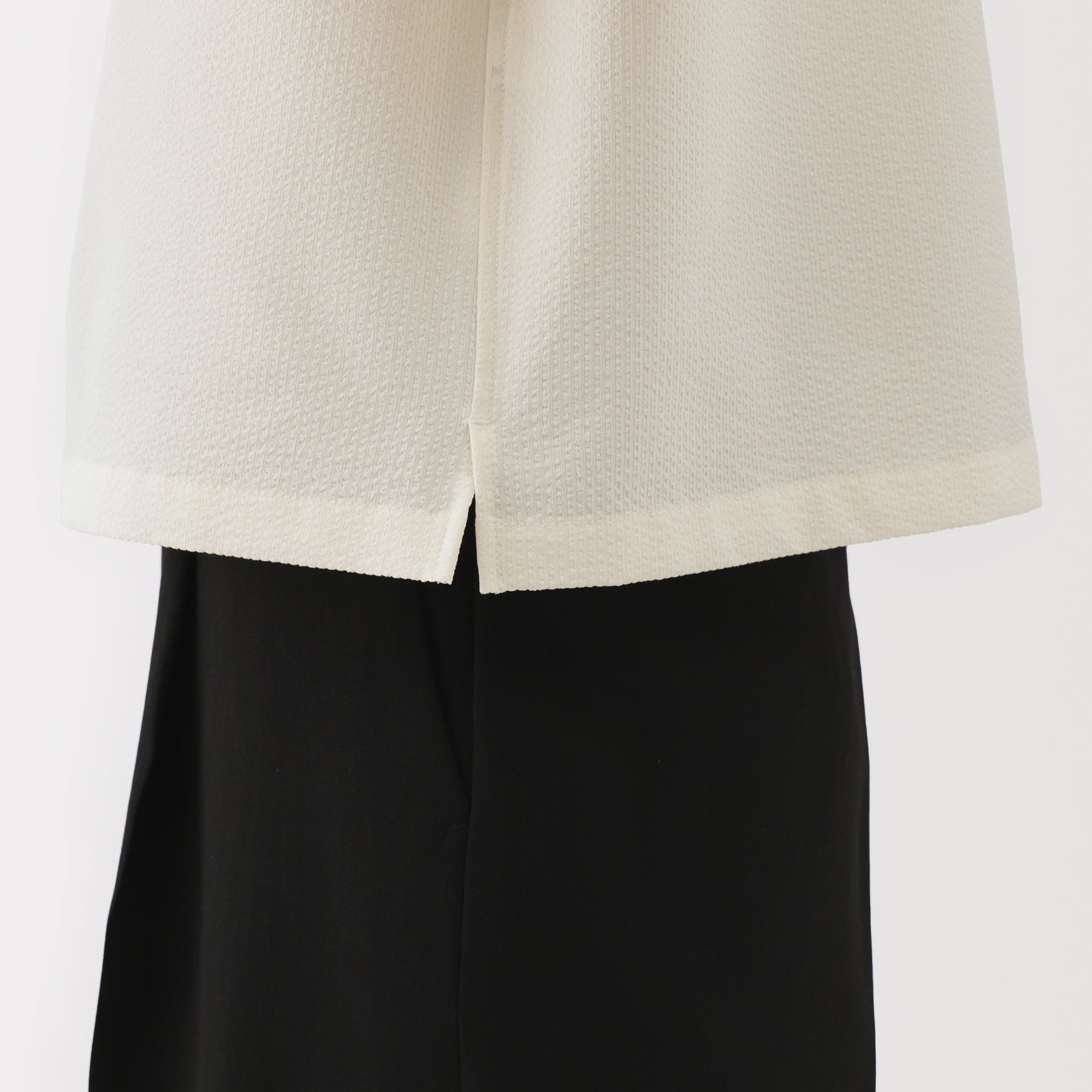 Women's Breathable Seersucker Open Collar Shirt