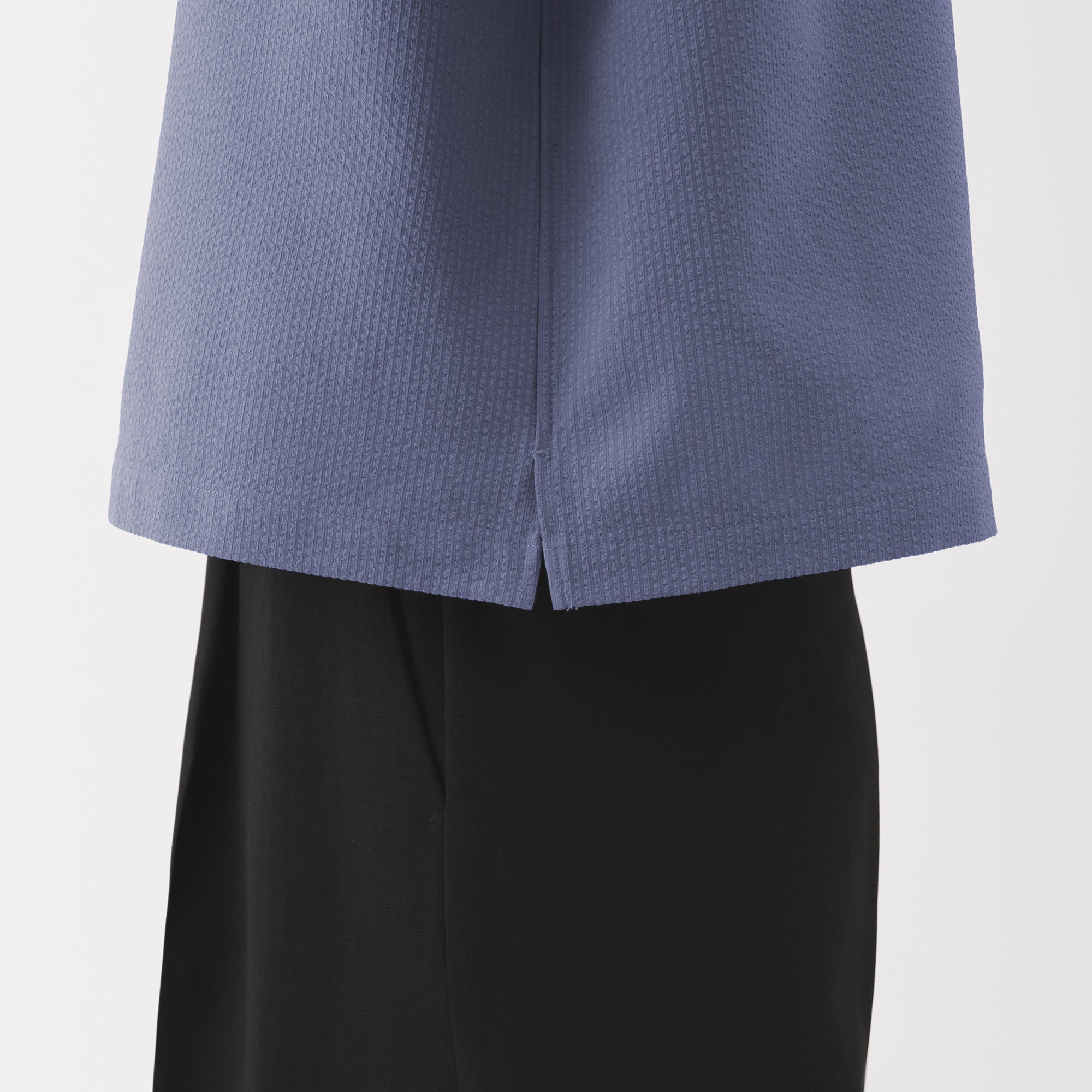 Women's Breathable Seersucker Open Collar Shirt