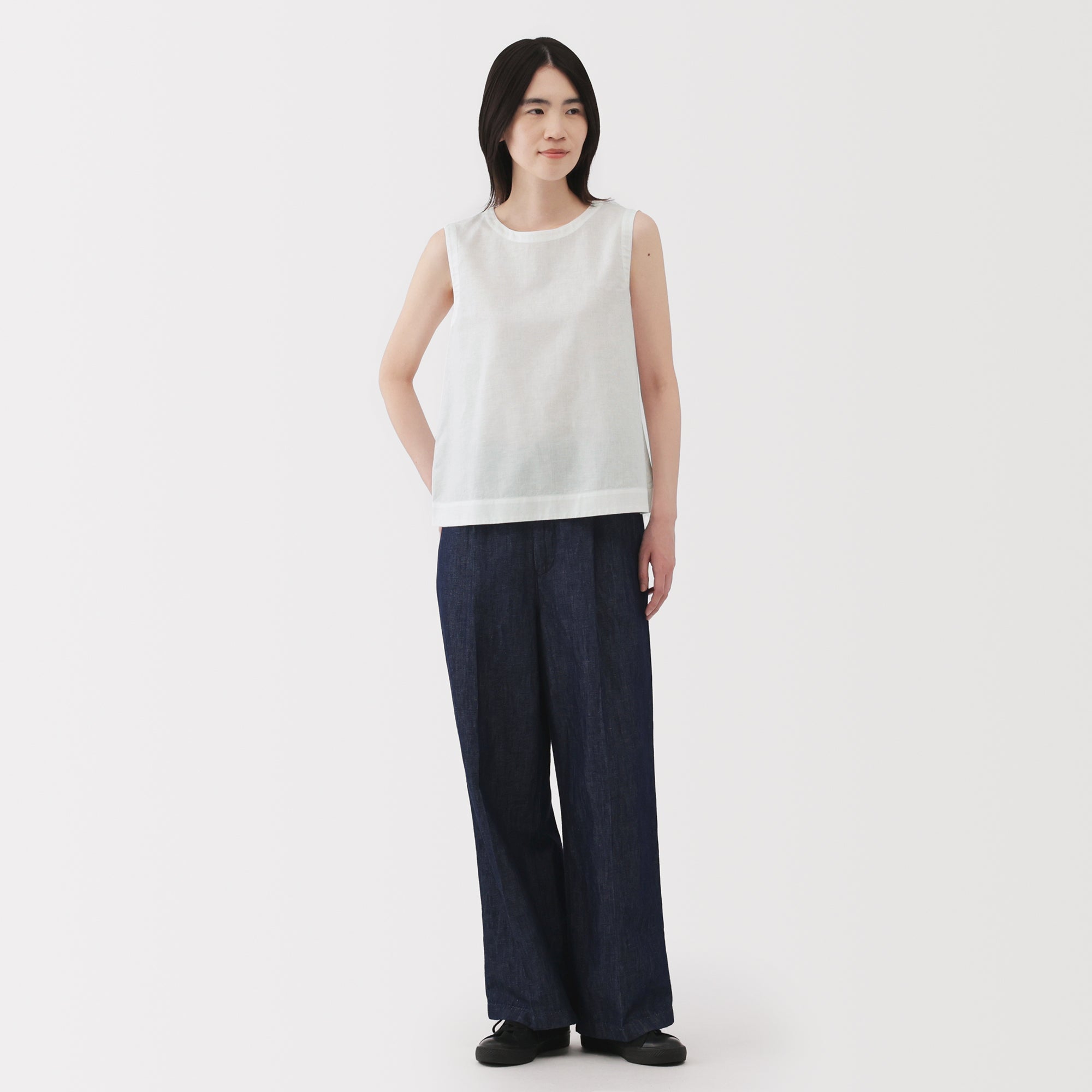 Women's Hemp Cotton Sleeveless Blouse